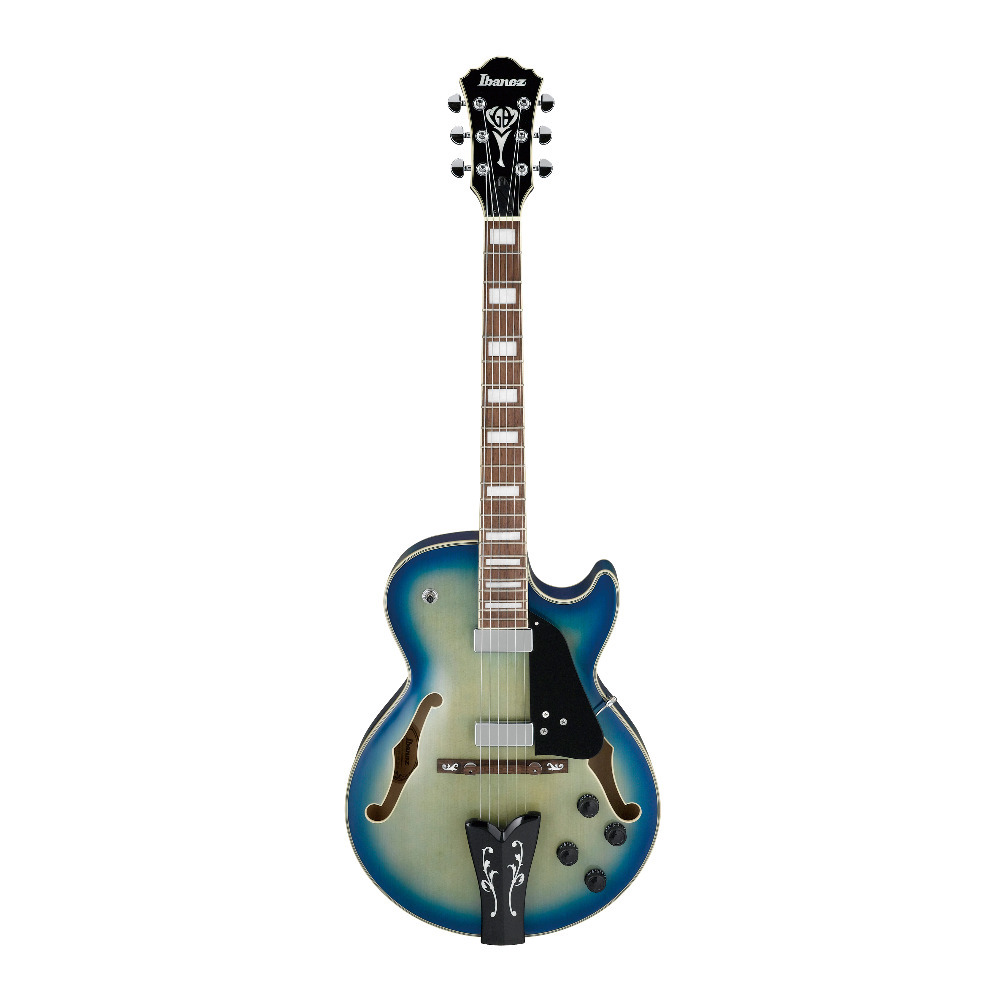 Ibanez George Benson Signature 6-String Hollow Body Electric Guitar (Jet Blue Burst, Right Handed) -  GB10EMJBB