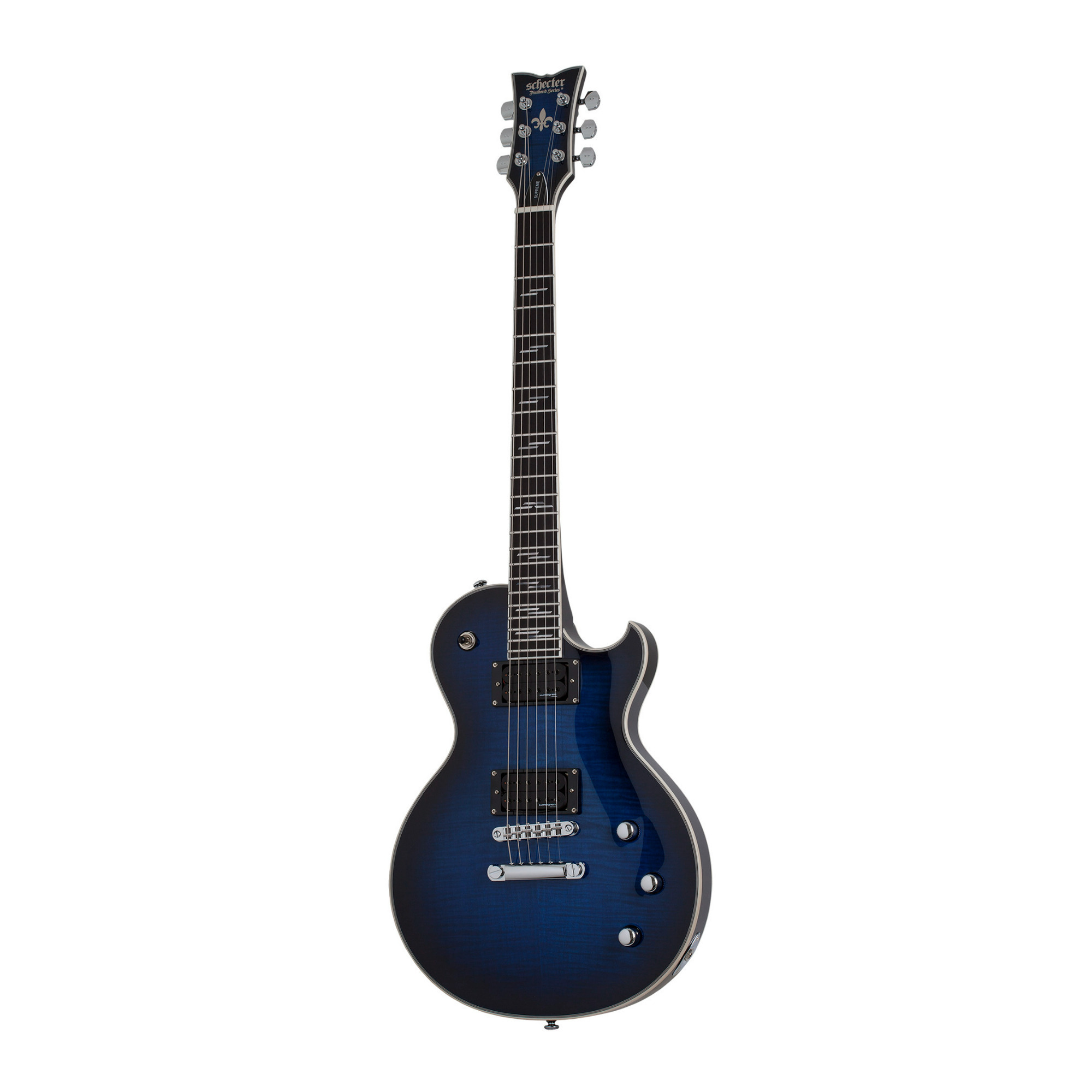 Schecter Solo-II Supreme 6-String Electric Guitar (See Thru Blue Burst) -  SGR-2590