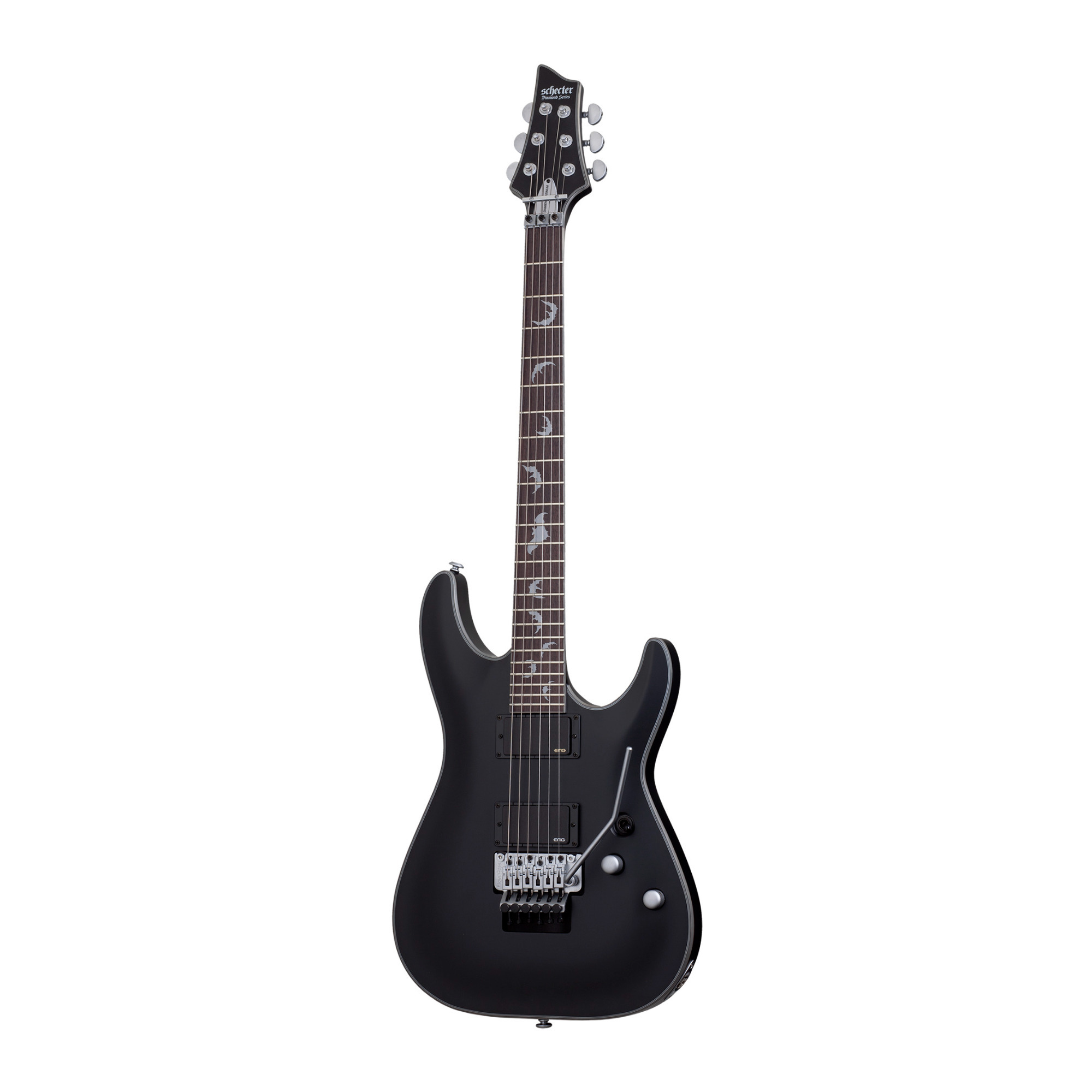 Schecter Damien Platinum 6 FR 6-String Electric Guitar (Right-Handed, Satin Black) -  SGR-1183