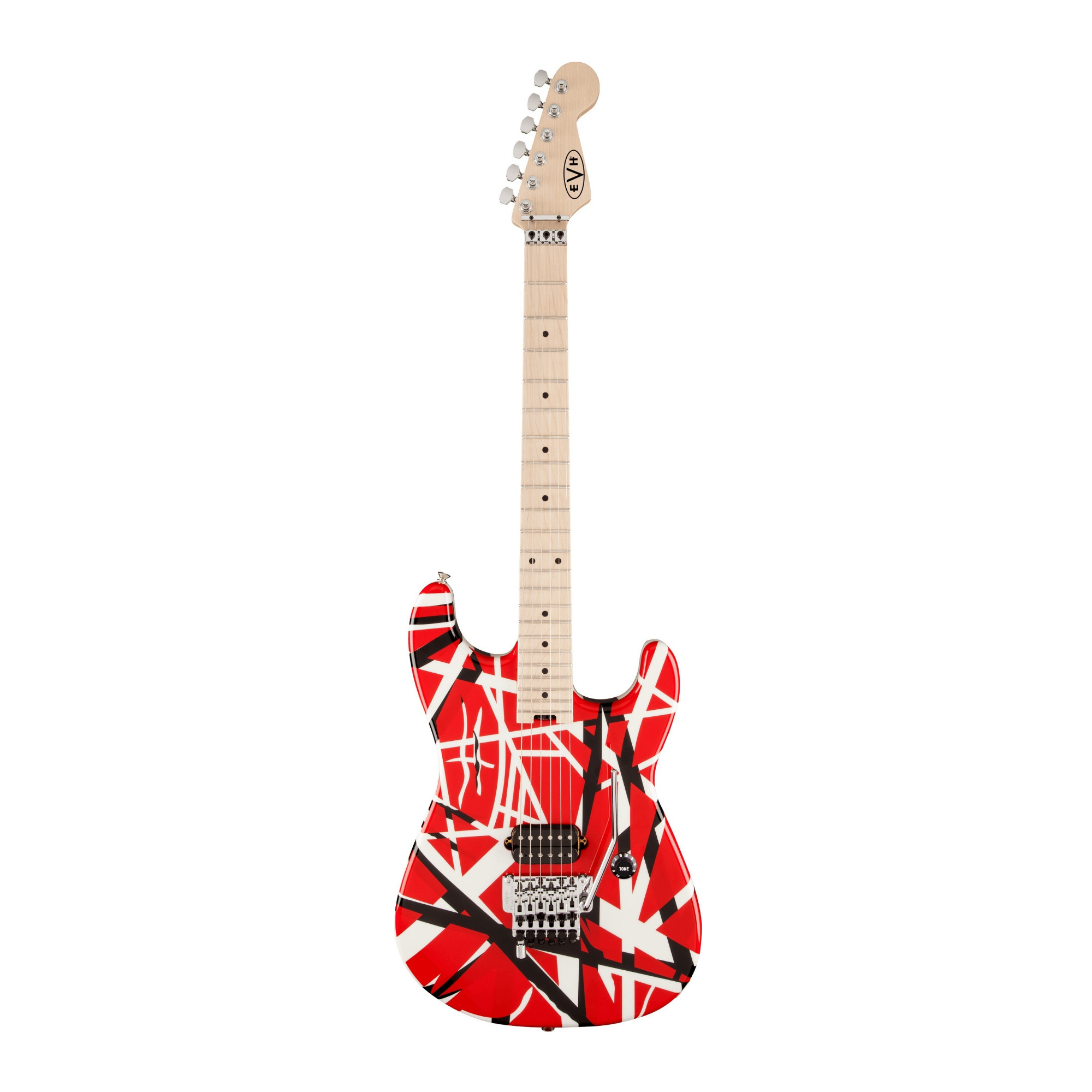 EVH Striped Series High Performance 6-String Electric Guitar (Right-Handed, Red with Black Stripes) in Red/Black -  5107902503
