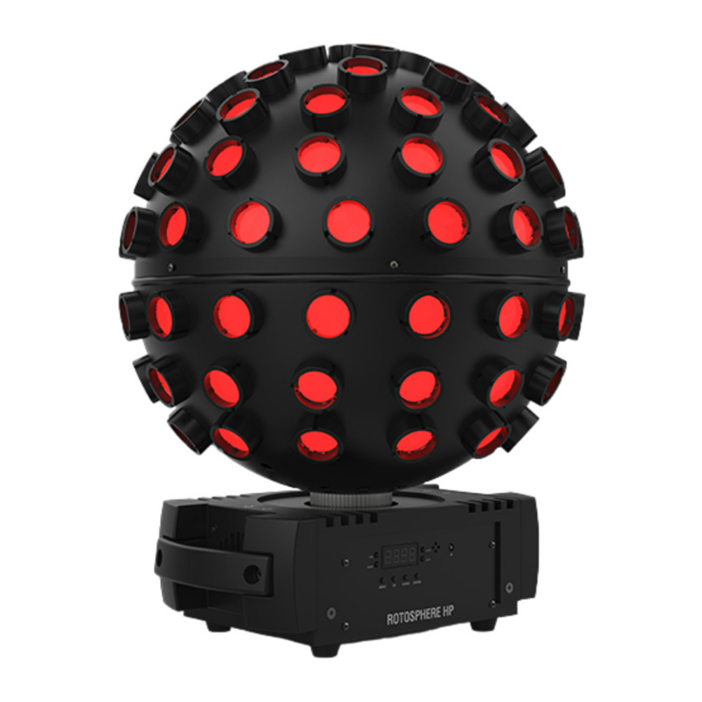 Chauvet DJ Rotosphere Mirror Ball Simulator with 2 Quad-Color LEDs, Digital Display and IRC-6 Remote in Black -  ROTOSPHEREHP
