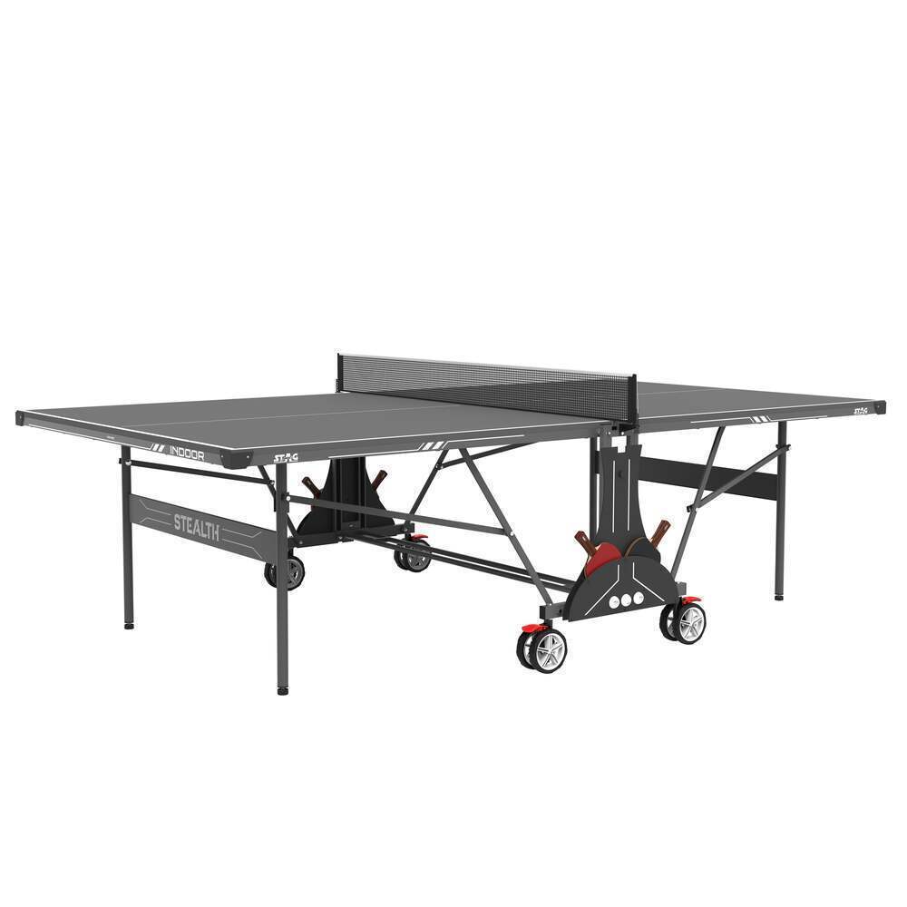 Stag Kettler Stealth Indoor Table Tennis Table 2-Player Bundle with Centerfold Technology -  7121-550