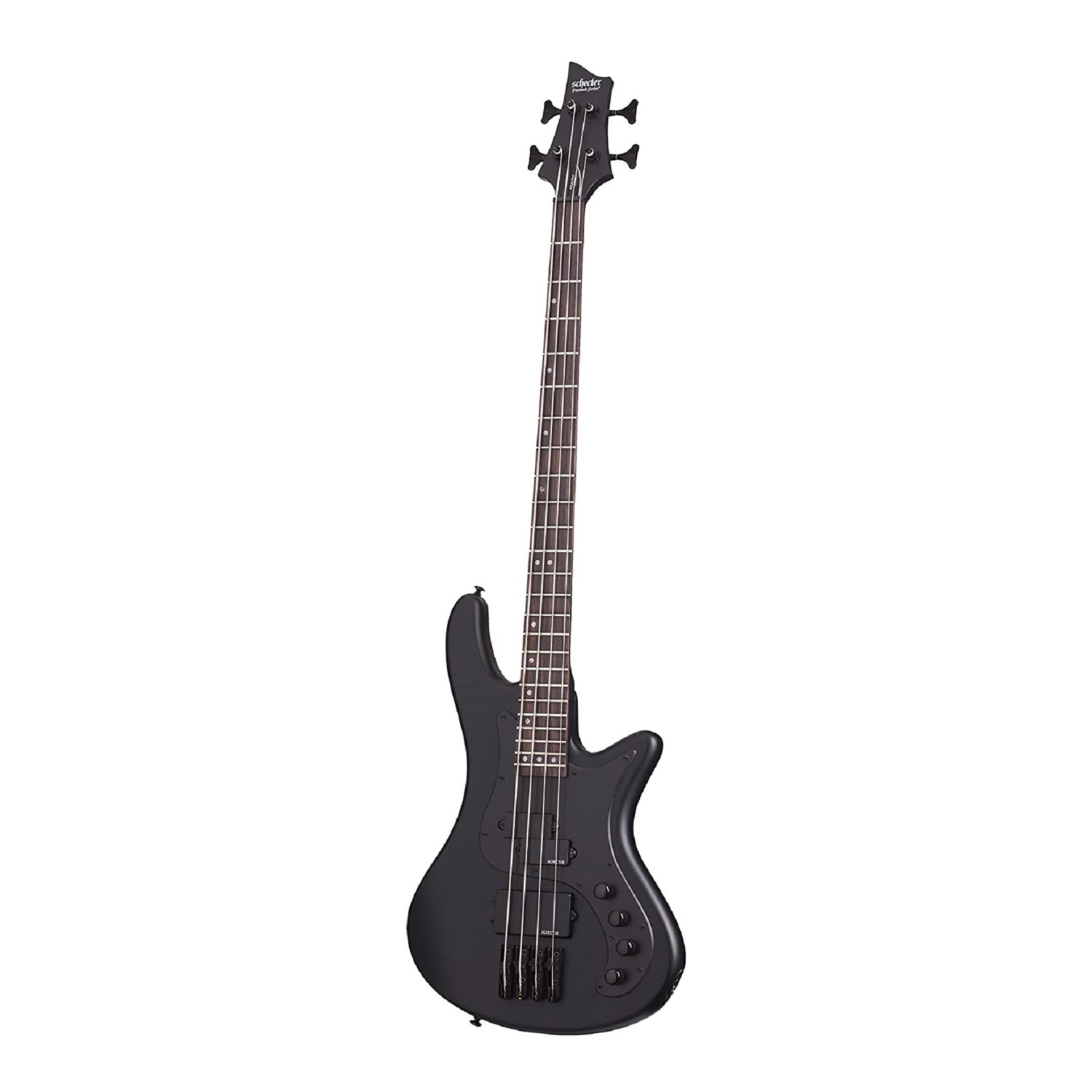Schecter Stiletto Stealth 4-String Bass Guitar (Satin Black) -  2522