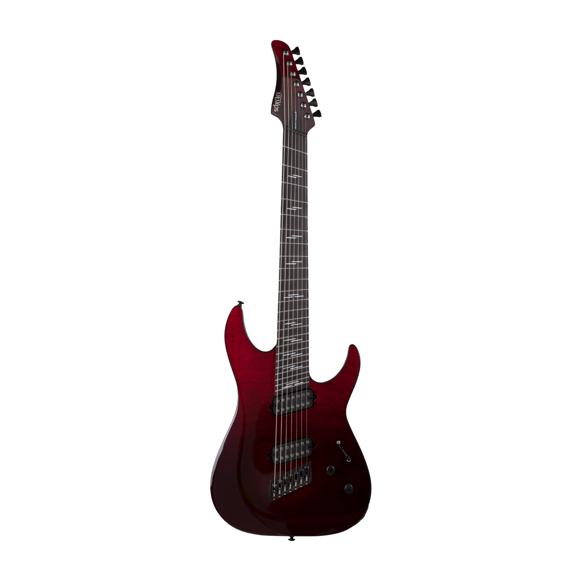 Schecter Reaper-7 Multiscale 7-String Electric Guitar (Right-Handed, Blood Burst) in Red -  SGR-2182