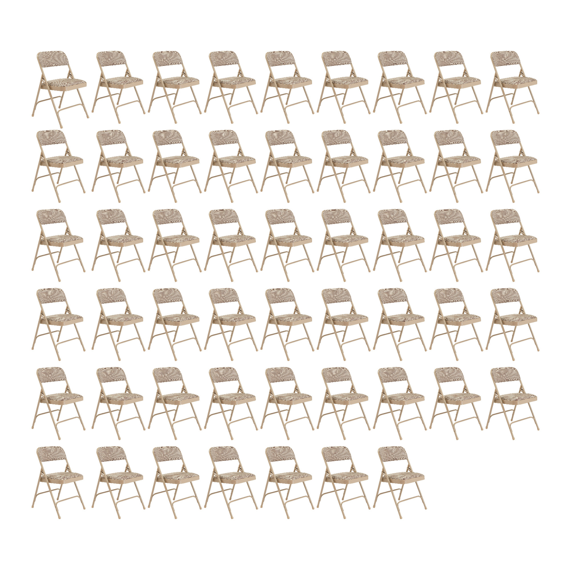 National Public Seating 2200 Series Deluxe Fabric Upholstered Folding Chair, Cafe Beige (52-Pack) -  2201/52