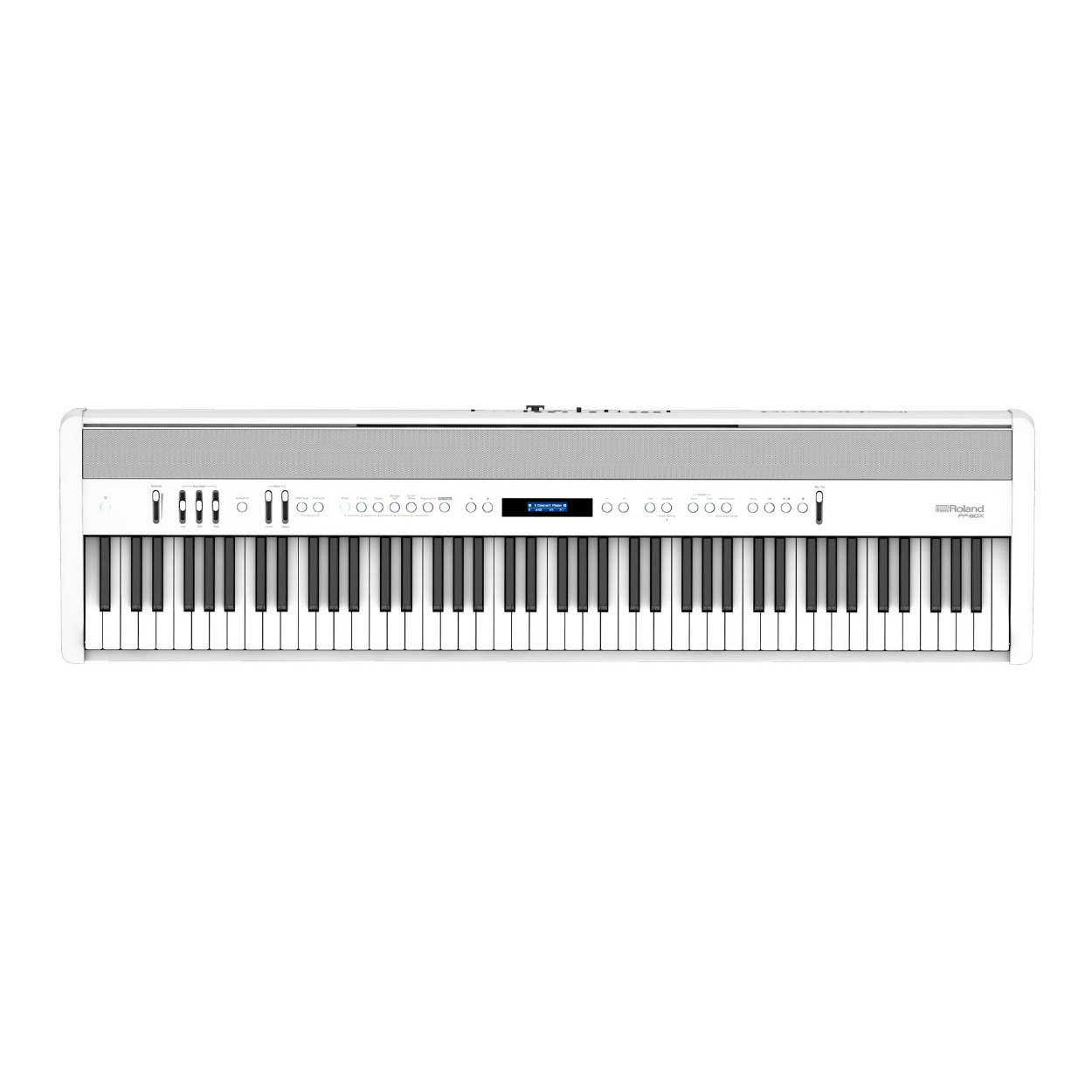 Roland Digital Portable Dynamic 88 Ivory-Key PHA-4 Standard Keyboard Piano with Mic Input in White -  FP-60X-WH