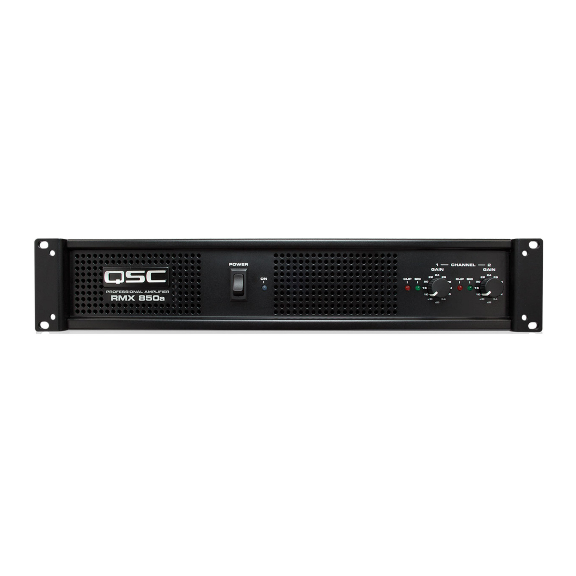 850a Professional Performance Two Channels Compact Power Amplifier with LED Indicators in Black - QSC RMX850A
