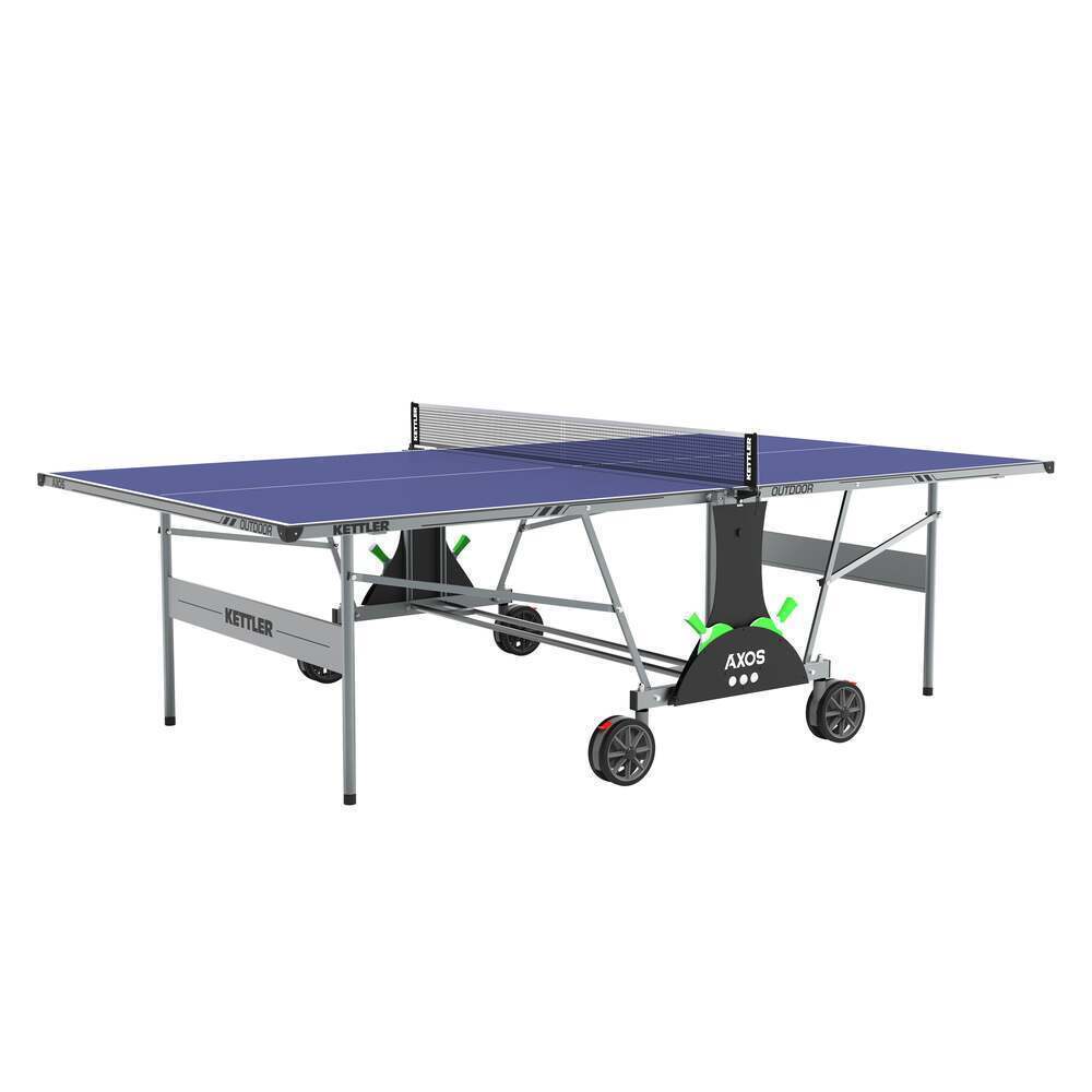 Kettler Axos Outdoor Table Tennis Table 2-Player Bundle with Weatherproof PRO-TEC4 Table Top -  7161-750