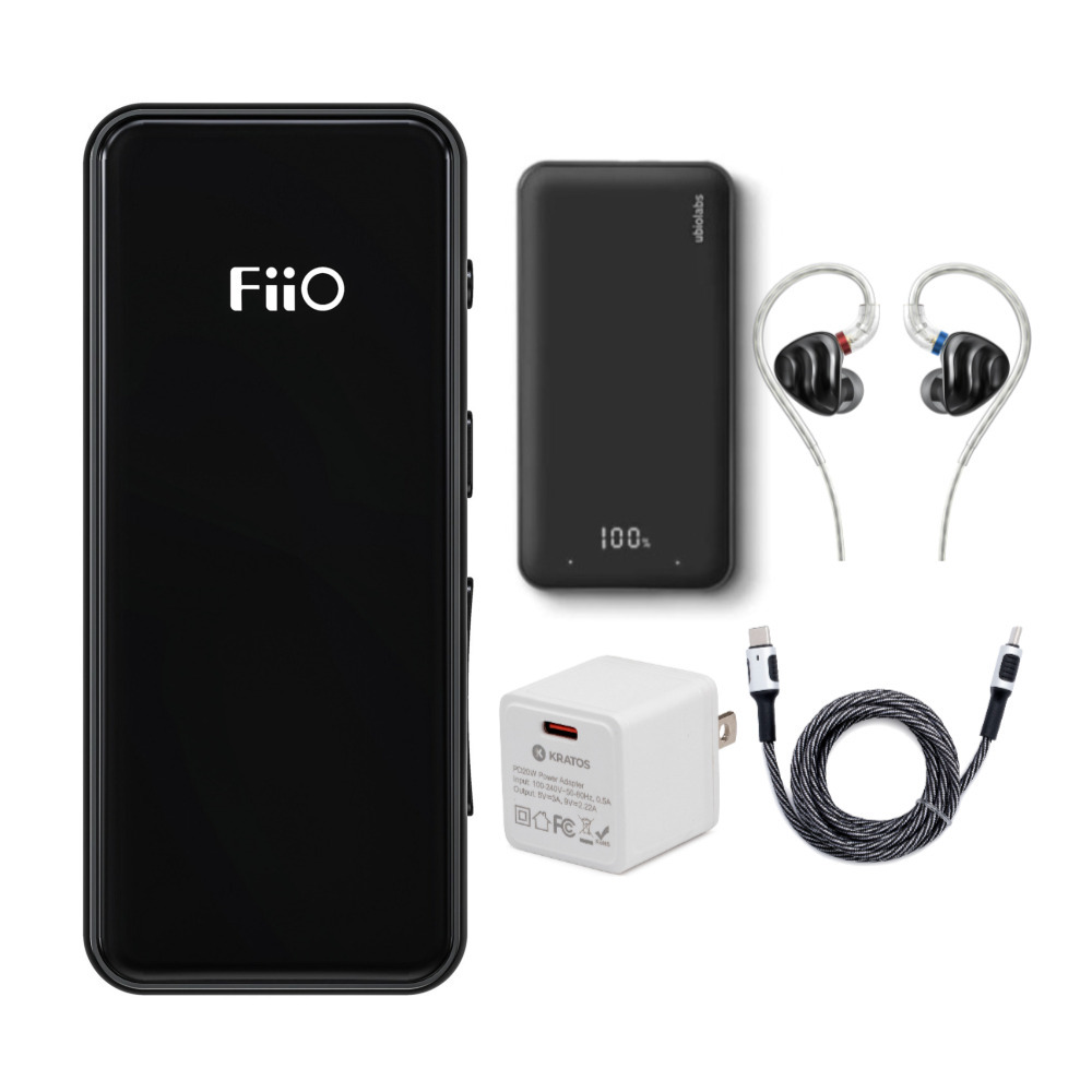 Fiio BTR3K Receiver Bluetooth 5.0 High Resolution Headphone AmpBundle in Black -  FIIOBTR3KK1