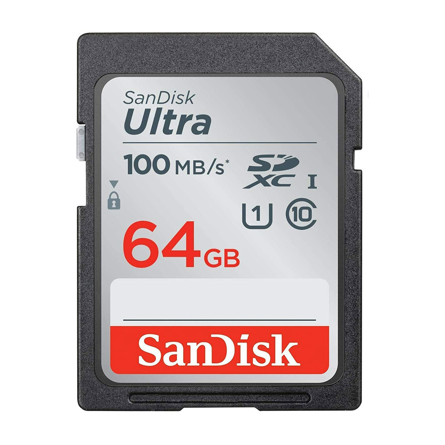 SanDisk 64GB Ultra SDXC UHS-I Memory Card in Black/Silver