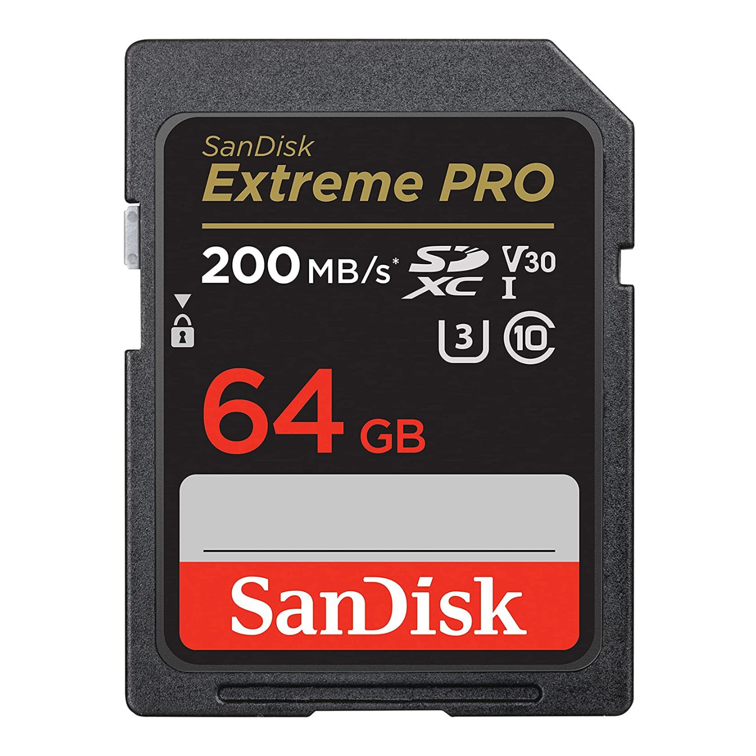 SanDisk 64GB Extreme Pro SDXC UHS-I Memory Card in Black