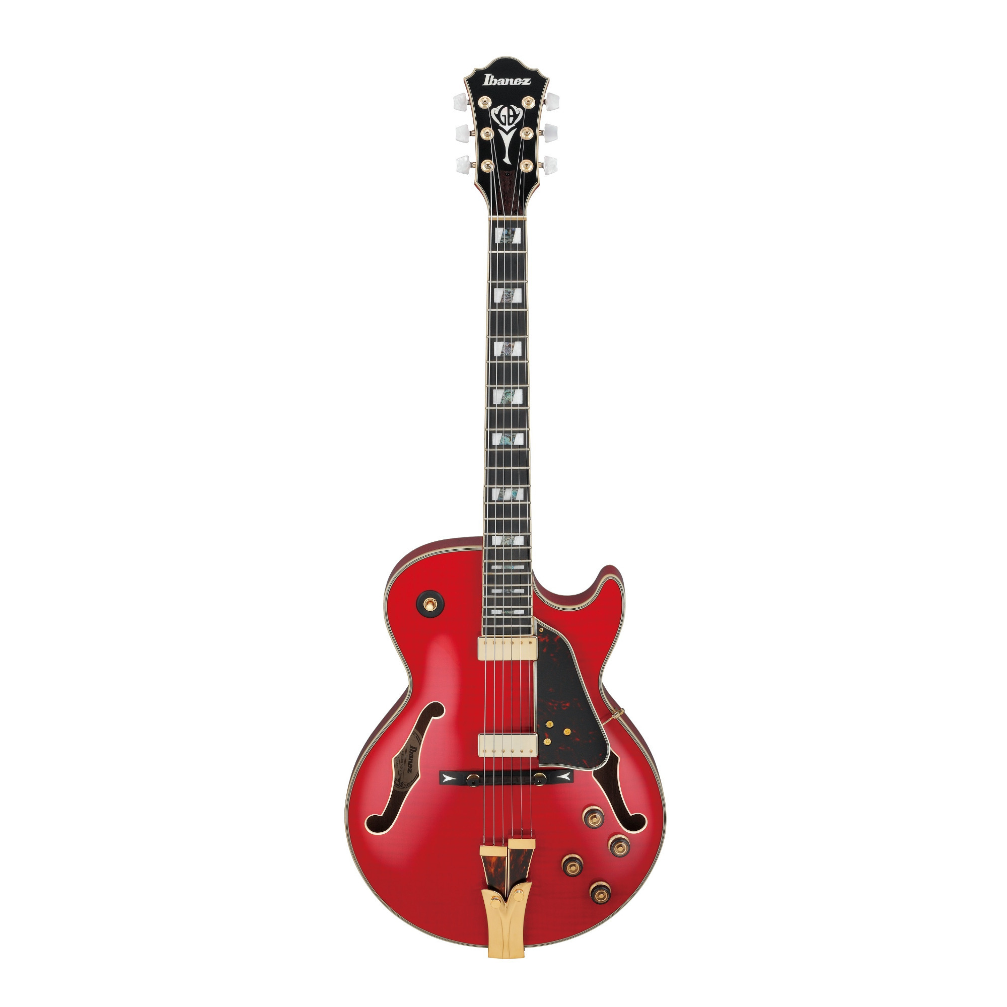 Signature Series George Benson 6-String Hollow Body Electric Guitar in Red - Ibanez GB10SEFMSRR