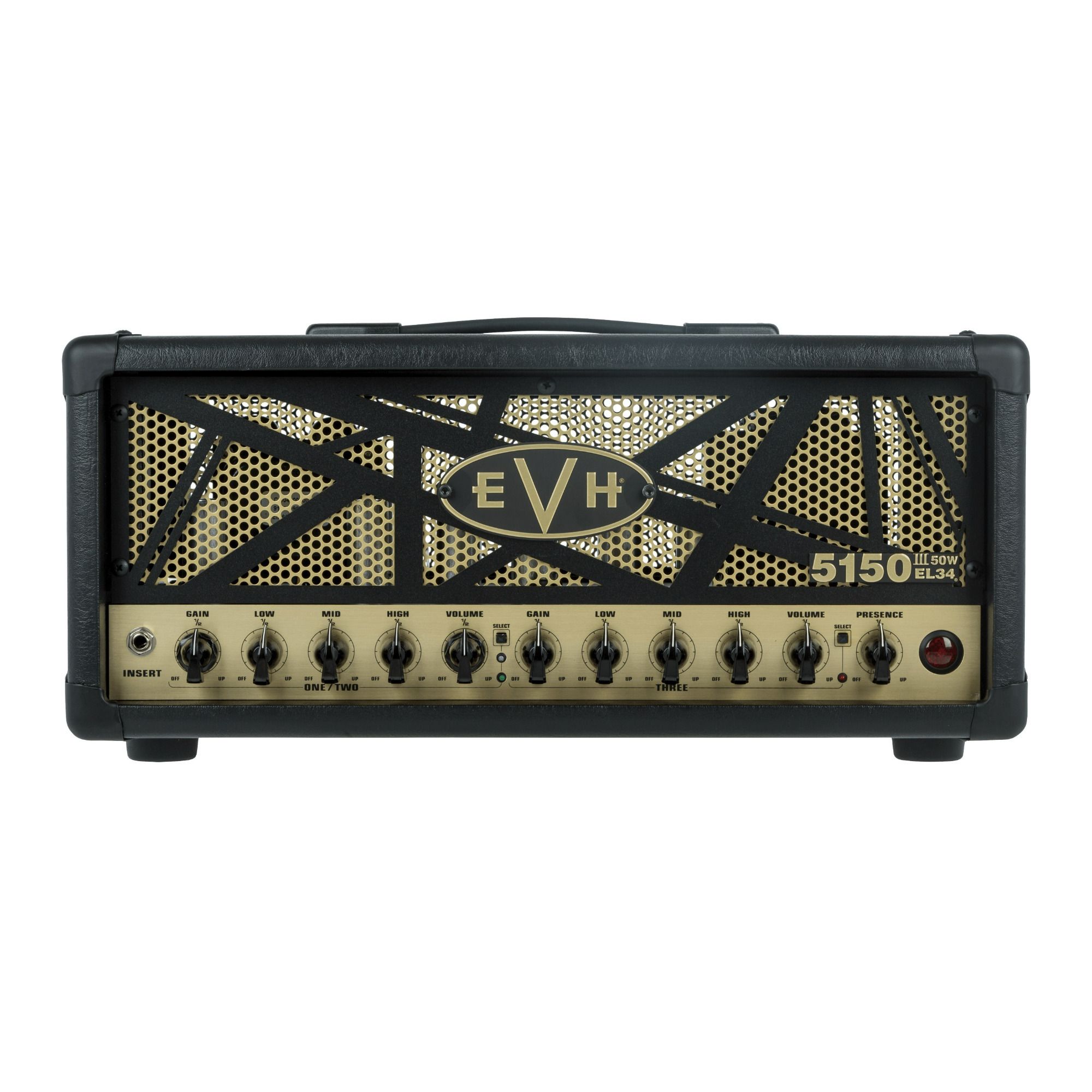 5150III 50W EL34 Tube Head with Dual Concentric Controls and 3 Channels in Black - EVH 2253060000
