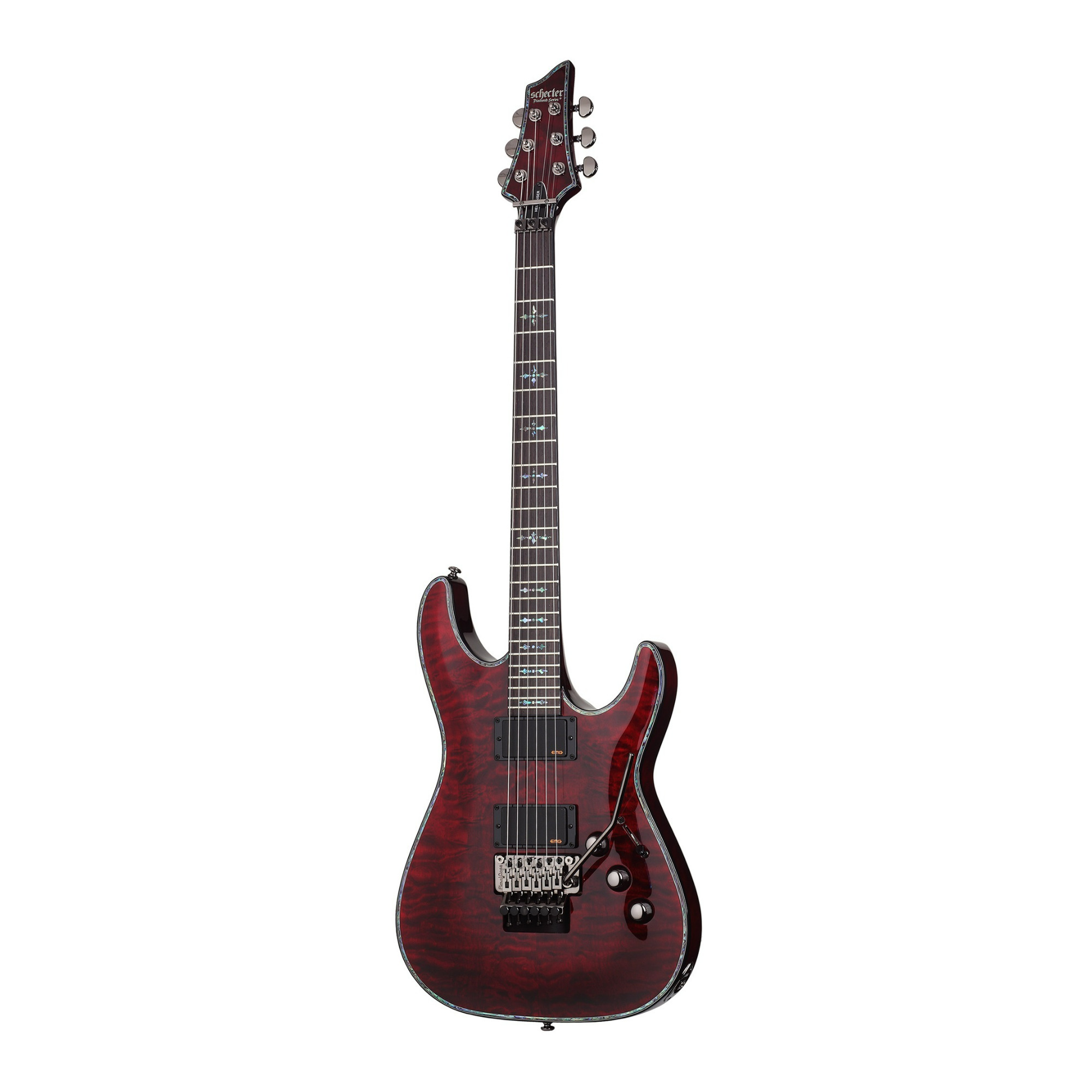 Schecter Hellraiser C-1 FR 6-String Mahogany Electric Guitar (Right-Handed, Black Cherry) in Black/Cherry -  SGR-1794