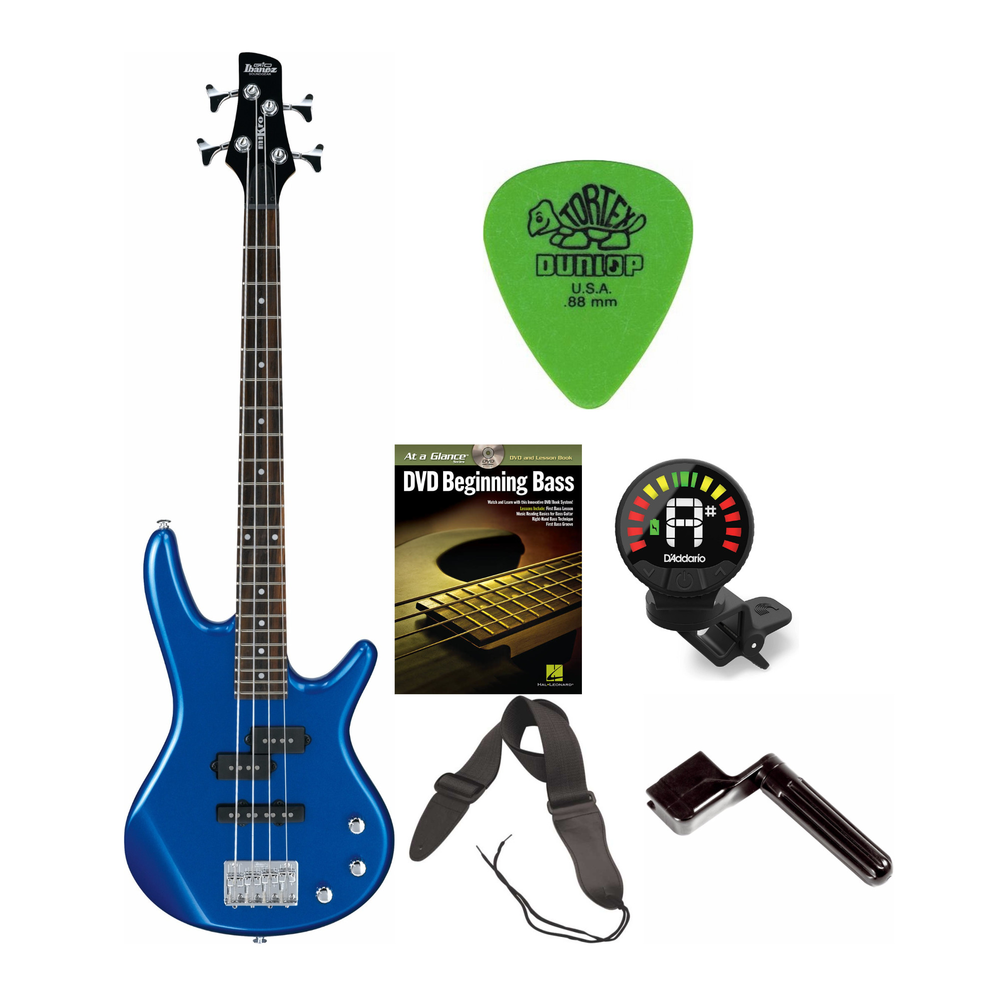 Ibanez GSRM20 Mikro Short-Scale Bass Guitar w/ Tuner & Accessory Kit in Blue -  GSRM20SLB