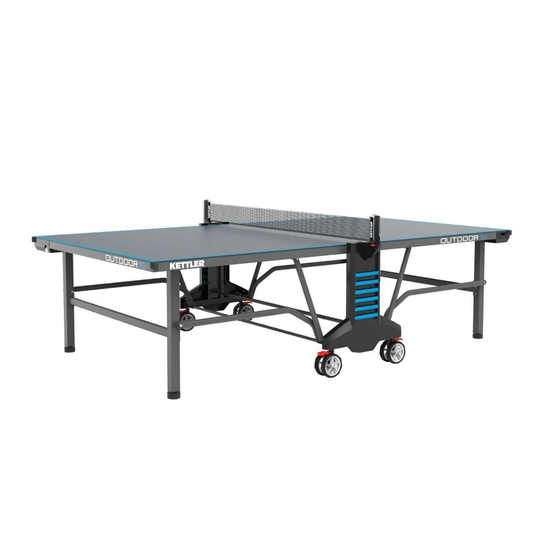 Kettler Outdoor 10 Table Tennis Table with Dual Locking System and True Play Back Position -  7178-500