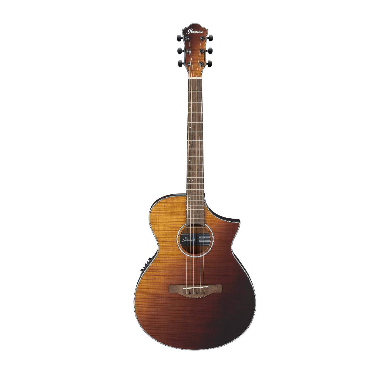 Ibanez AEWC32FM Series 6-String Acoustic-Electric Guitar (Amber Sunset Fade High Gloss)