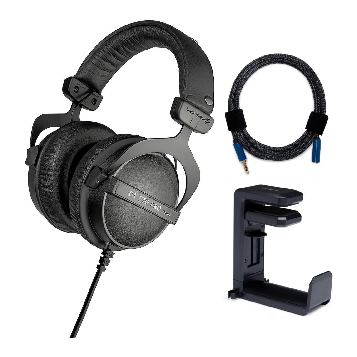 Beyerdynamic DT 770 PRO 32 Ohm Over-Ear Studio Headphone with Knox Gear Headphone Mount Bundle