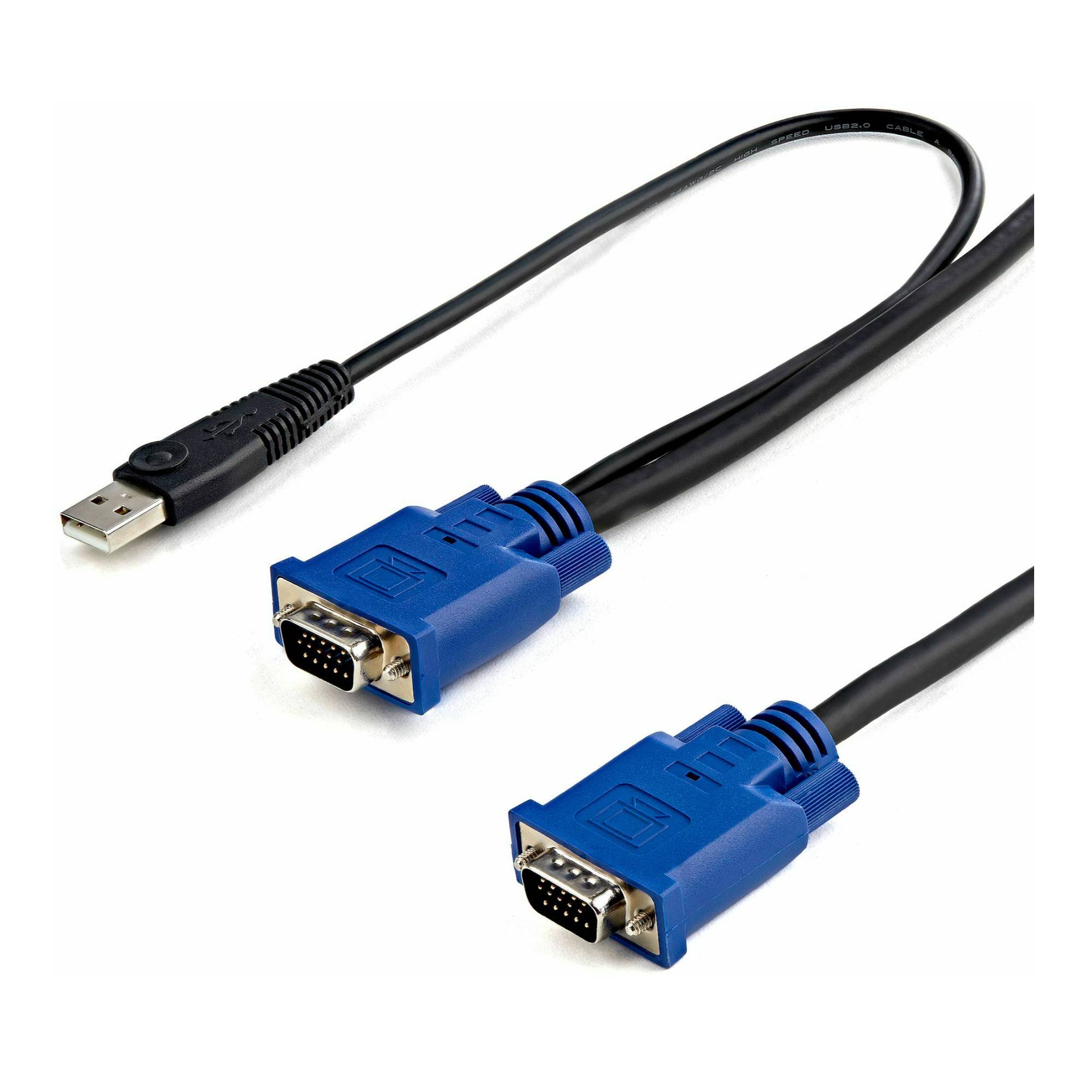 StarTech Ultra Thin USB VGA 2-in-1 KVM Cable (10-Feet)
