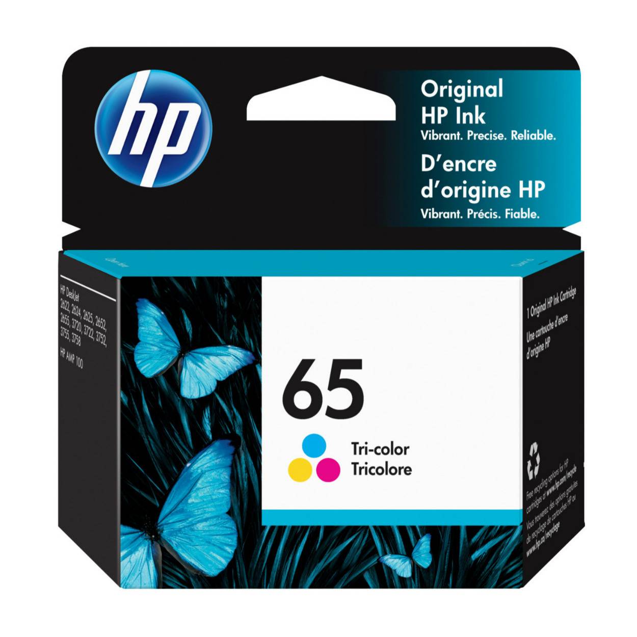 HP 65 Original Tri-color Standard Yield Inkjet Ink Cartridge (100 Pages)