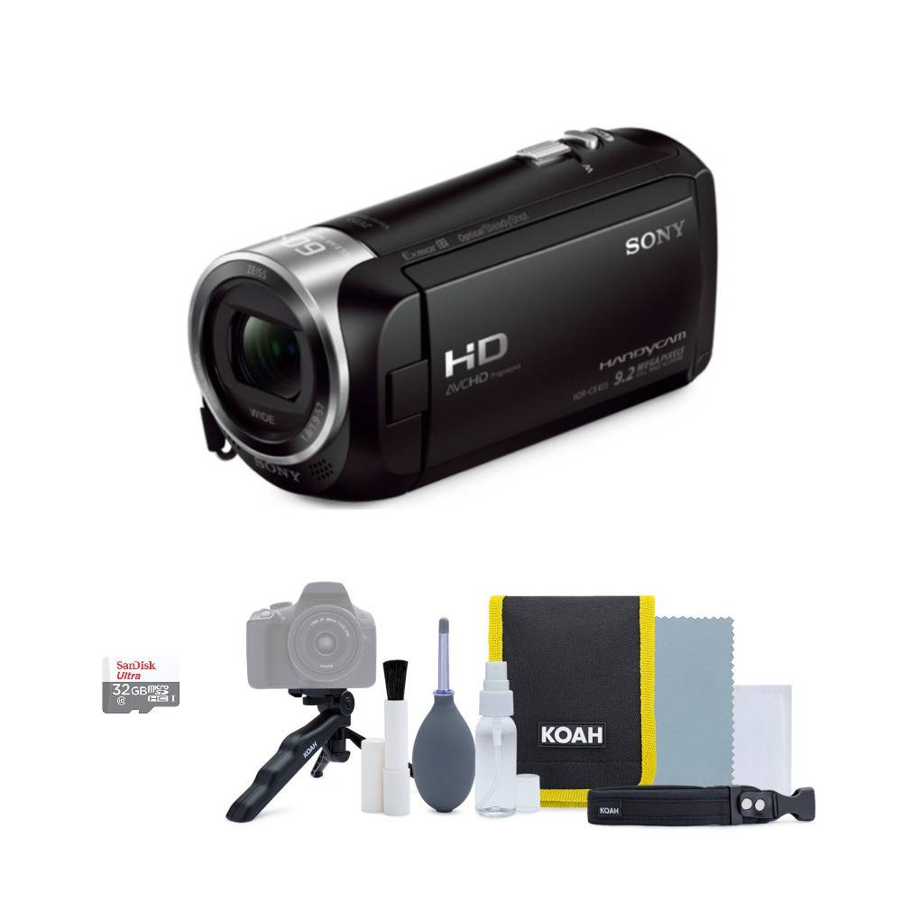 Sony HDR-CX405 1080p Full HD Handycam Camcorder (Black) with Photography Cleaning Kit Bundle