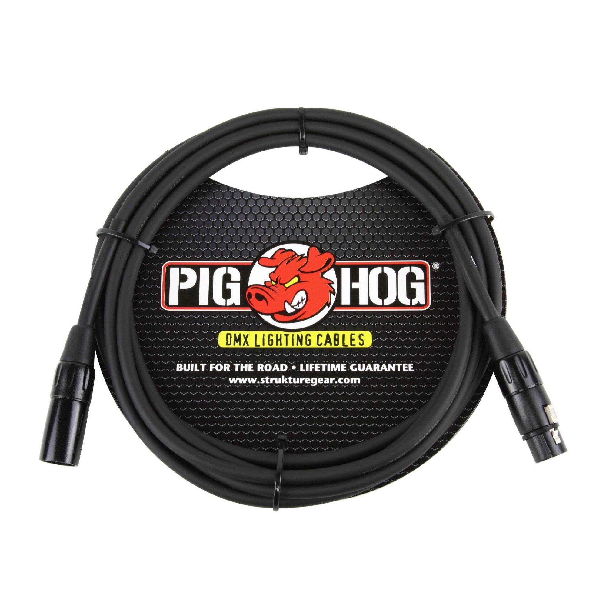 Pig Hog PHDMX10 3-Pin DMX Lighting Cable (Black, 10-Feet)