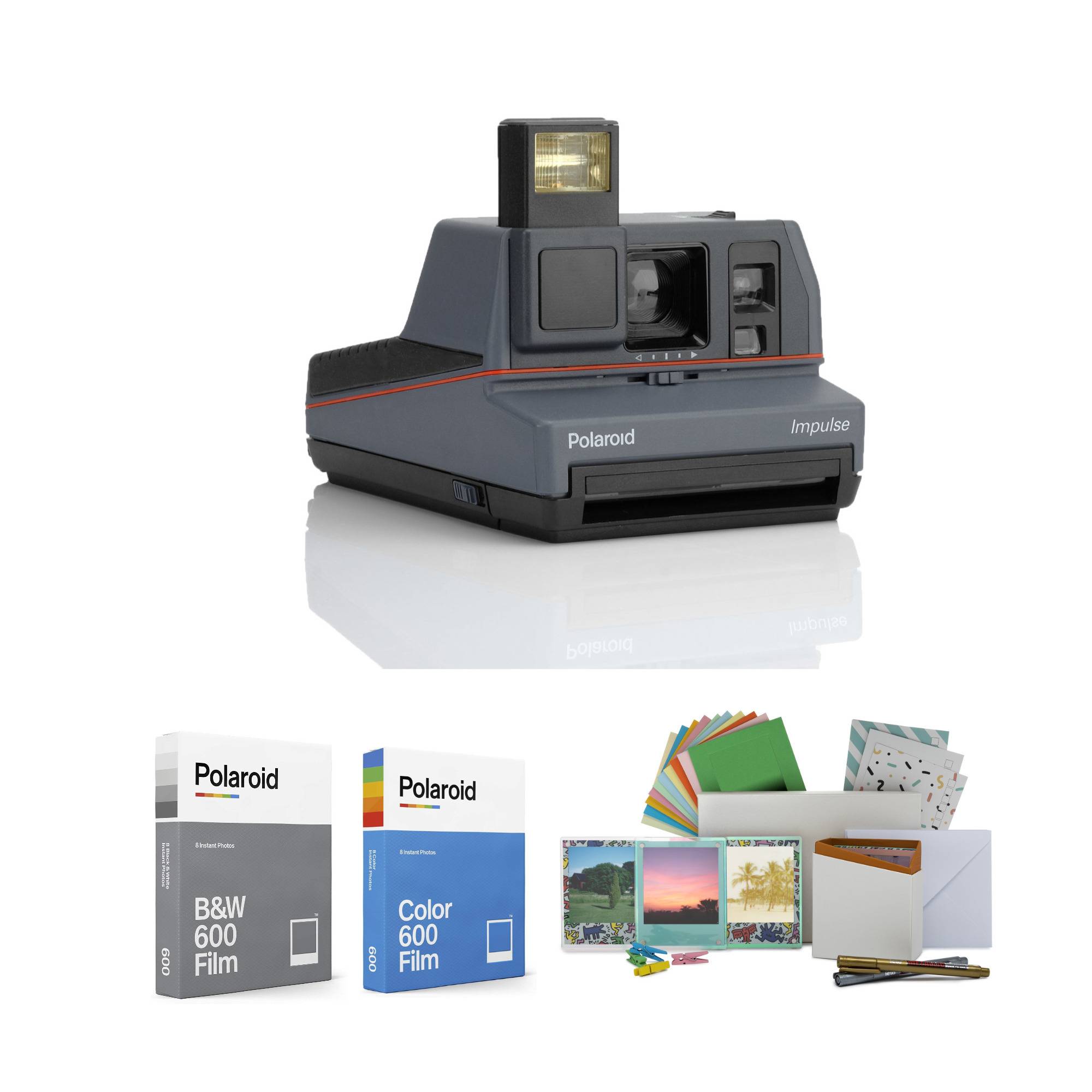 Polaroid 600 Impulse Grey Instant Camera with Film and Film Kit Accessories