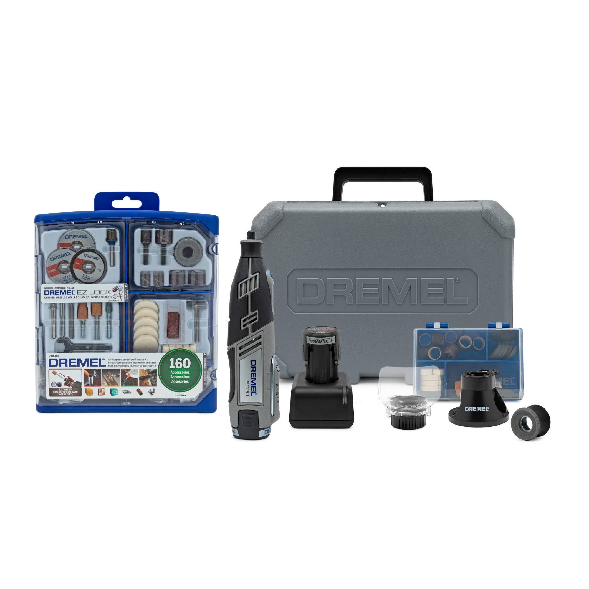 Dremel 8220-2/28 12VMax High-Performance Cordless Rotary Tool Kit with Rotary Accessory Bundle