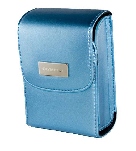 Olympus Satin Camera Carrying Case with Magnetic Closure (Metallic Blue)