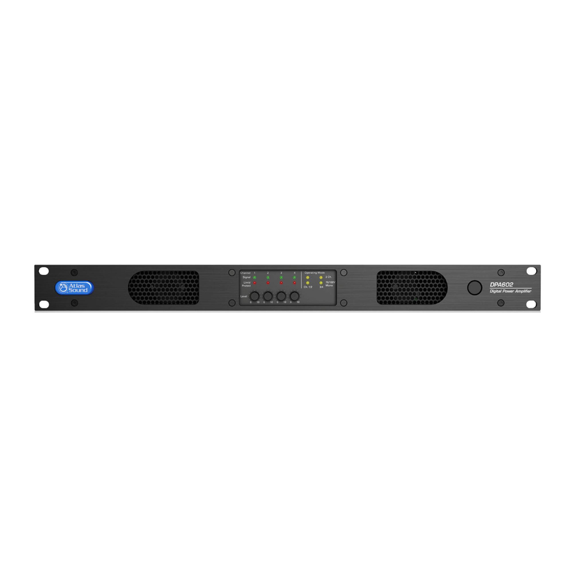 AtlasIED Networkable Multi-Channel Power Amplifier with Optional Dante Network Audio (600 Watt)