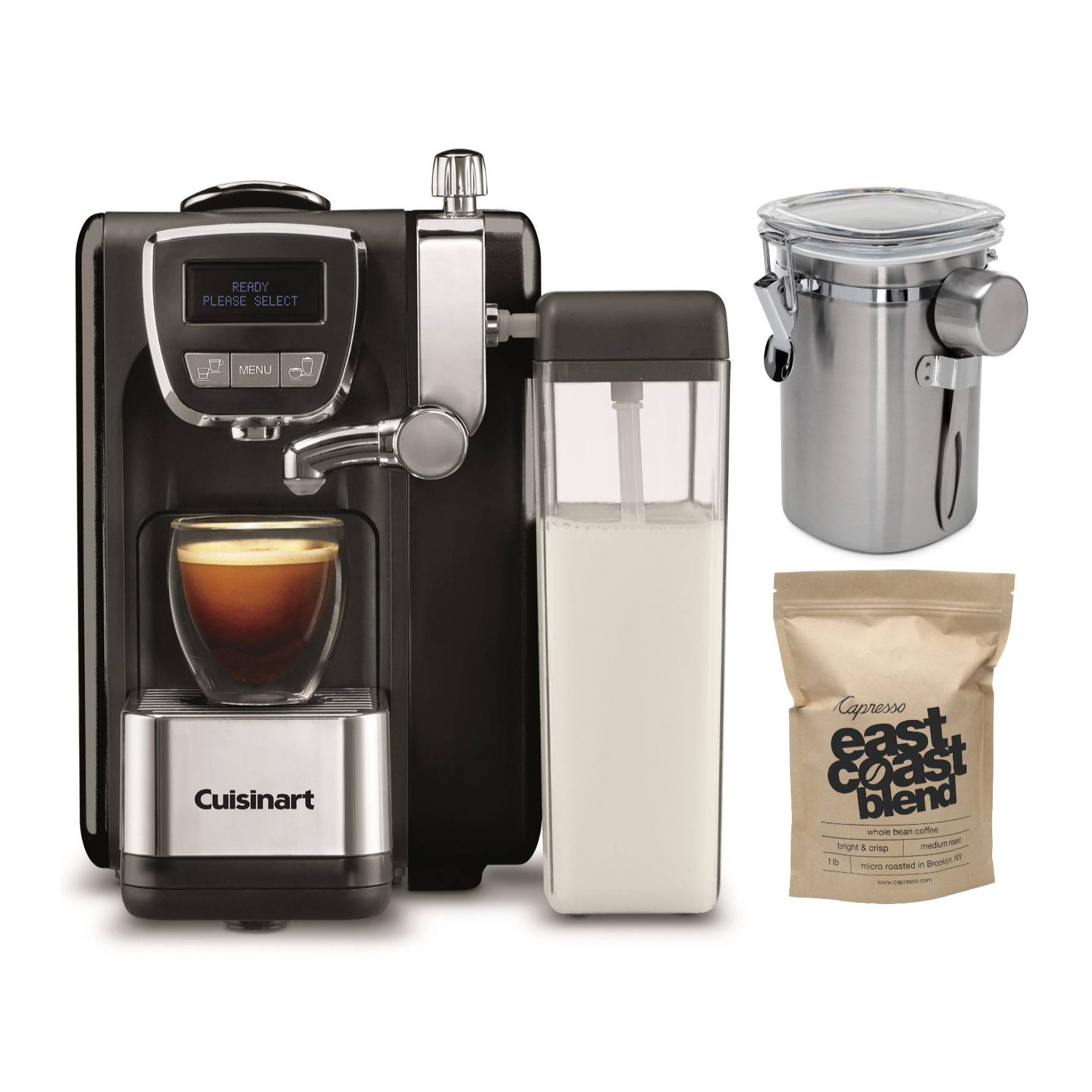 Cuisinart Espresso Defined EM-25 Espresso, Cappuccino and Latte Machine Bundle