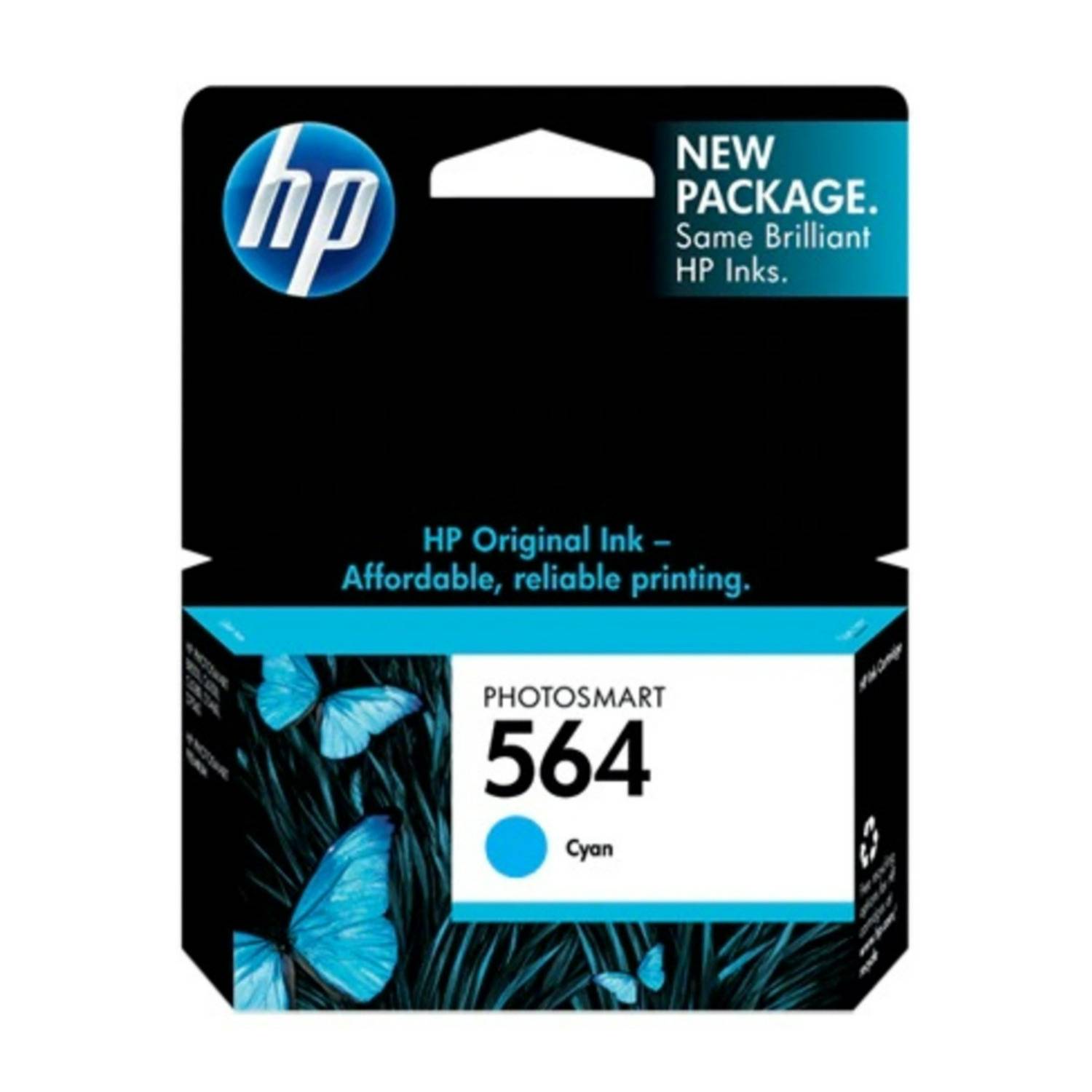 HP 564 Original High Yield Inkjet Dye-Based Cyan Ink Cartridge (300 Pages)