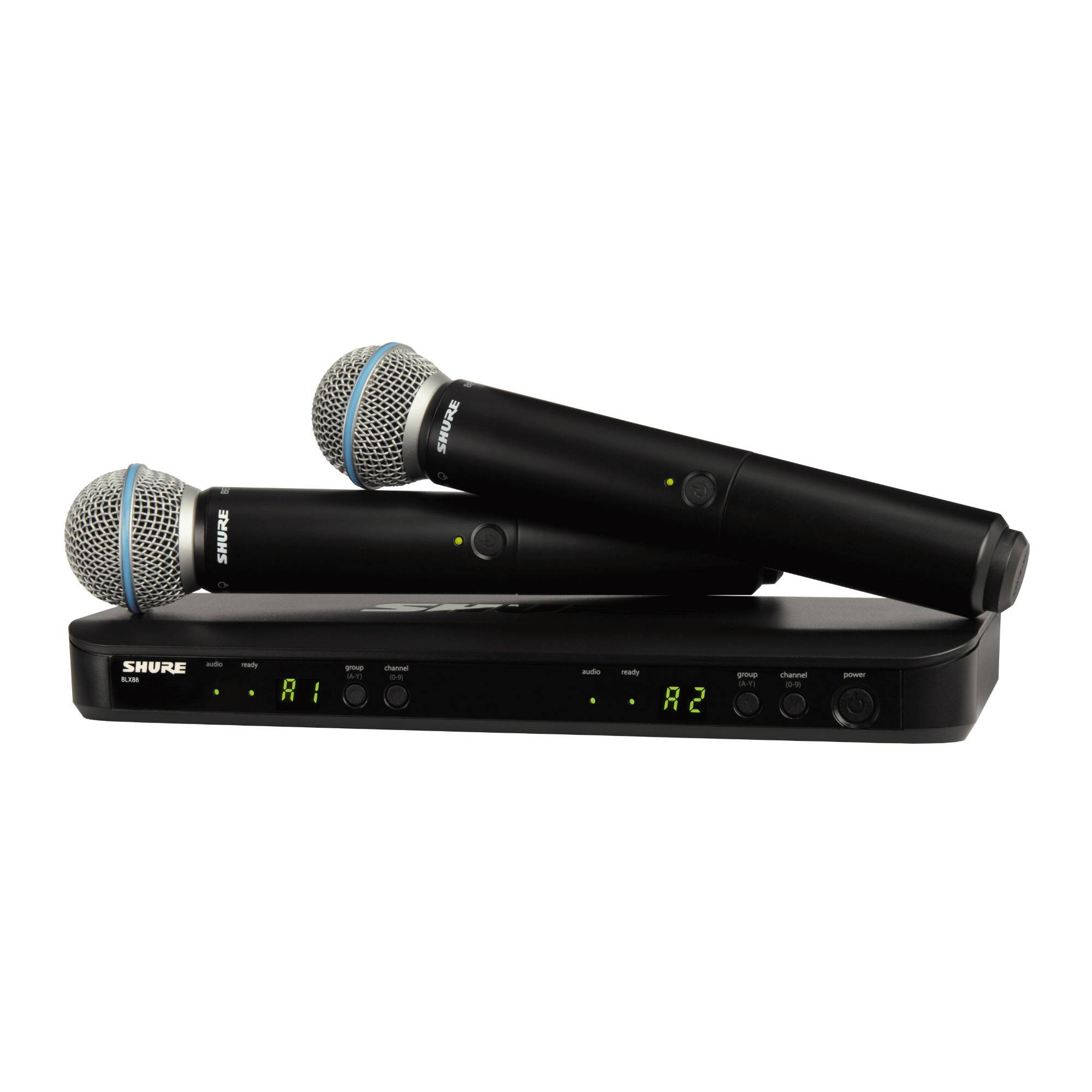 Shure BLX288/B58 Precision-Engineered Wireless Handheld Microphone System with H11 Frequency Band