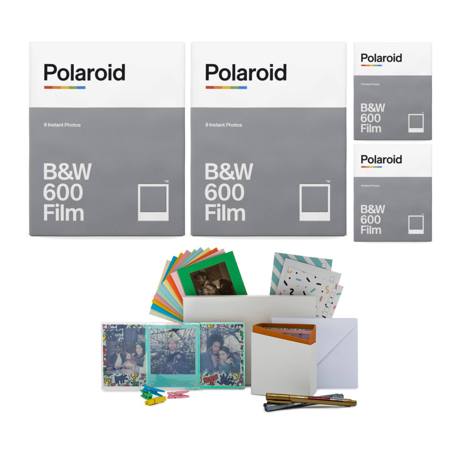 Polaroid Originals Black and White Instant Film for 600 Cameras (32 Exposures) Bundle