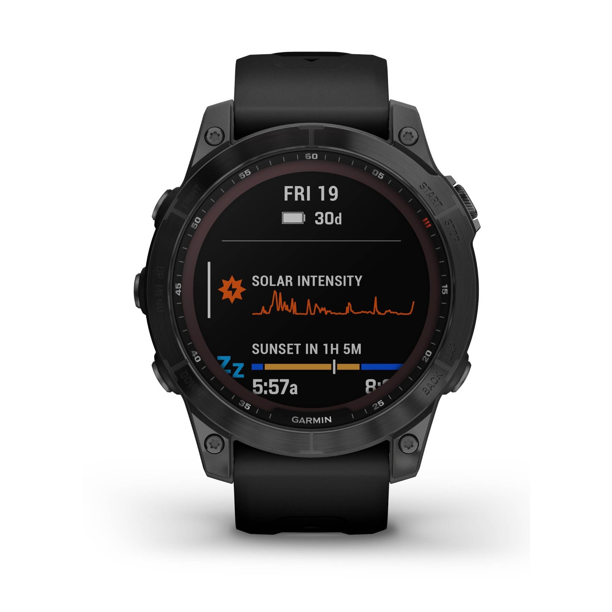 Garmin Fenix 7 Sapphire Solar GPS Smartwatch with Black Band