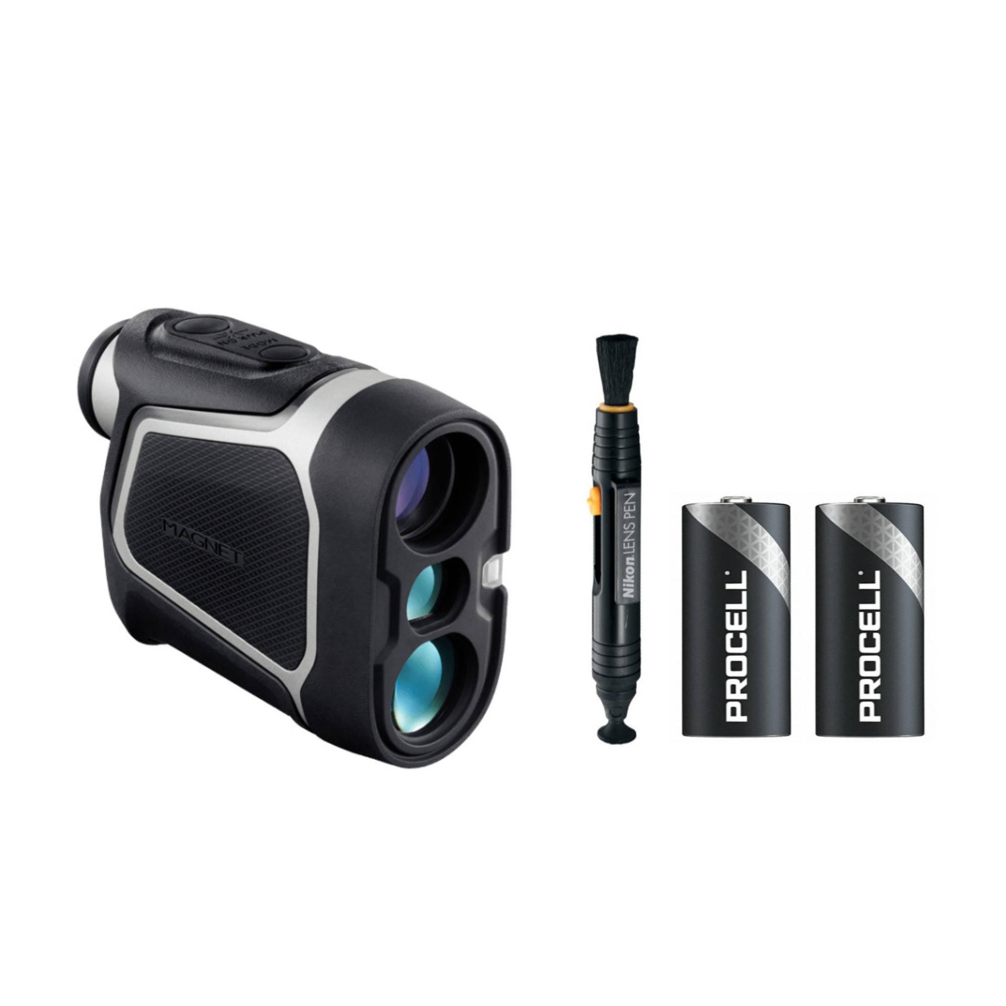 Nikon 6x22 CoolShot 50i Laser Golf Rangefinder w/Lenses Cleaning System, Batteries Bundle