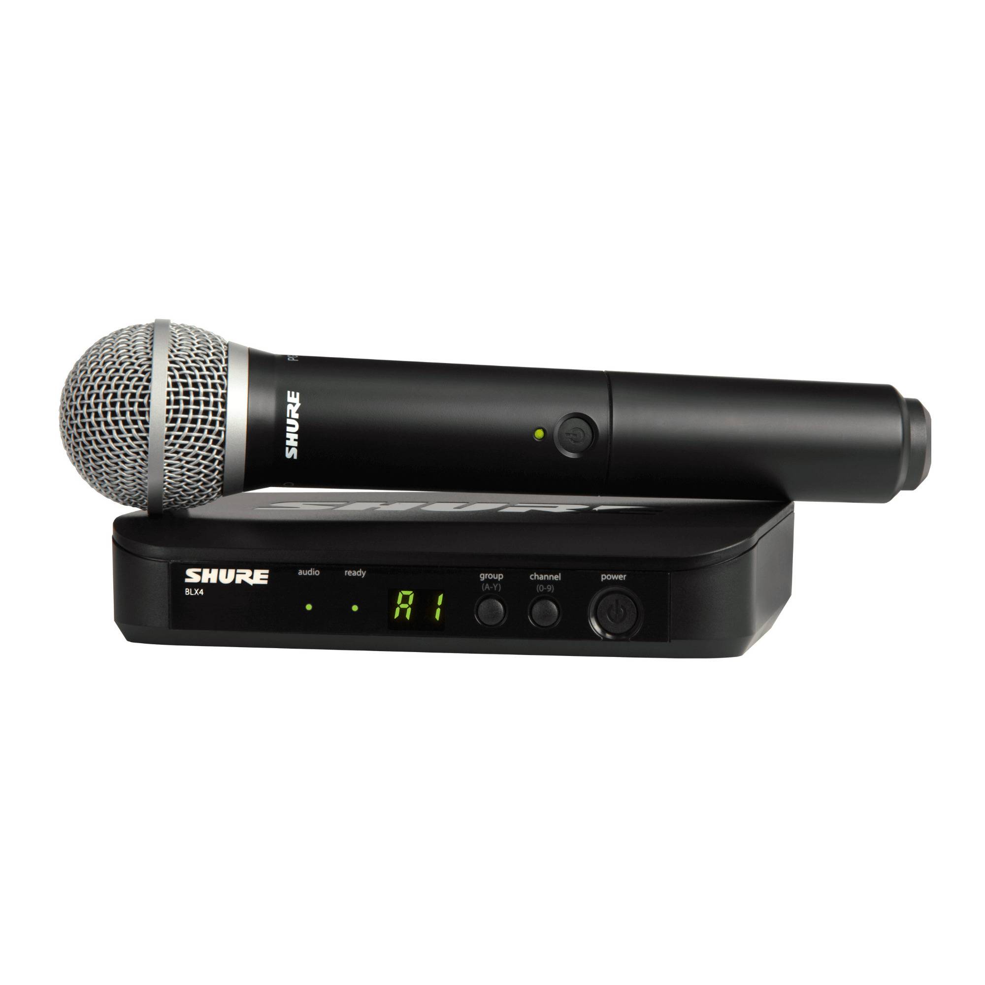 Shure BLX24/PG58 Wireless Vocal System with PG58 Microphone, H10 Frequency Band and Adapter