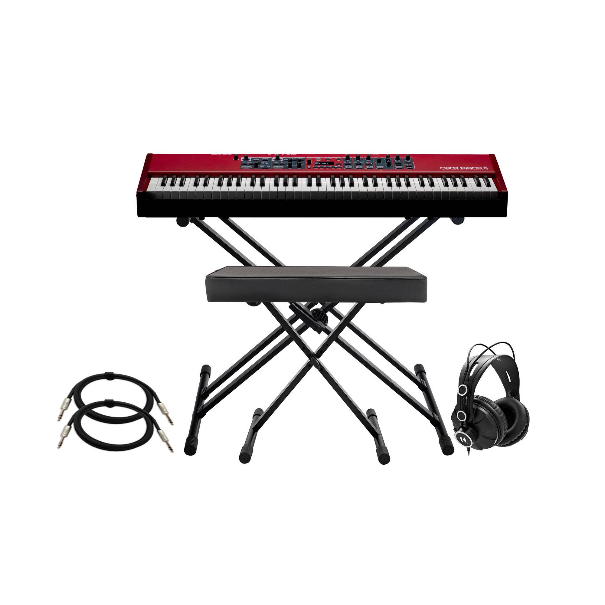 Nord Piano 5 73-Key Digital Piano with Keyboard Stand, Headphones and Accessory Bundle
