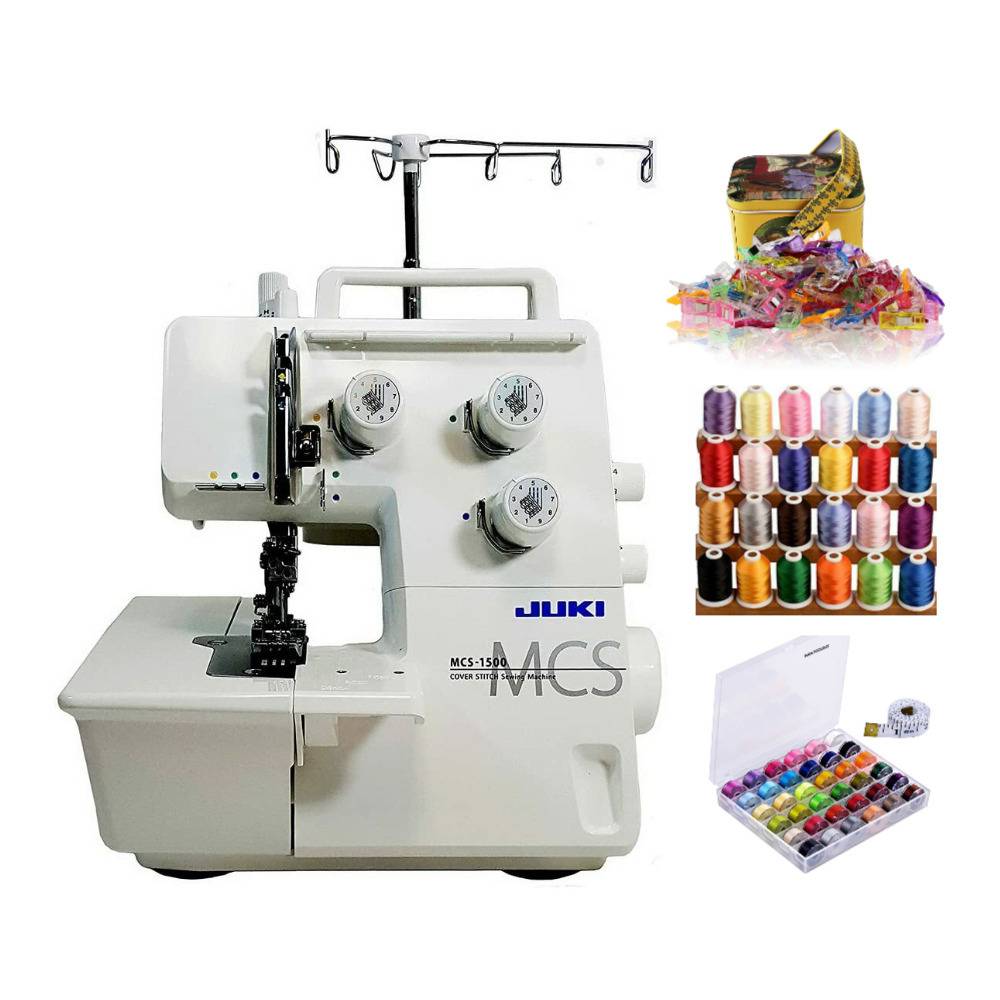Juki MCS-1500 Cover Stitch and Chain Stitch Machine with Sewing Kit Bundle