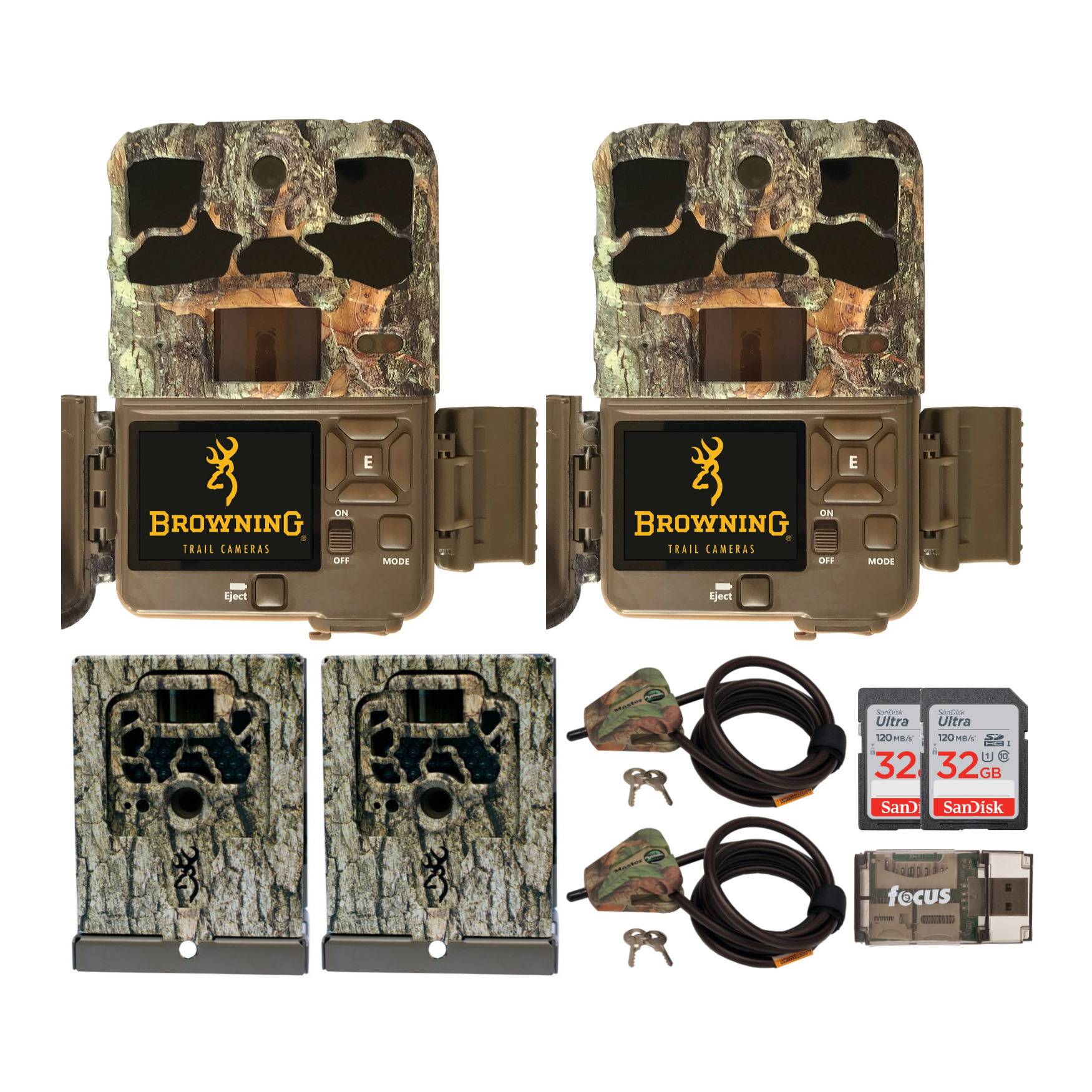 Browning Trail Cameras 20MP Spec OPS Edge Trail Camera Security Bundle (2-Pack)