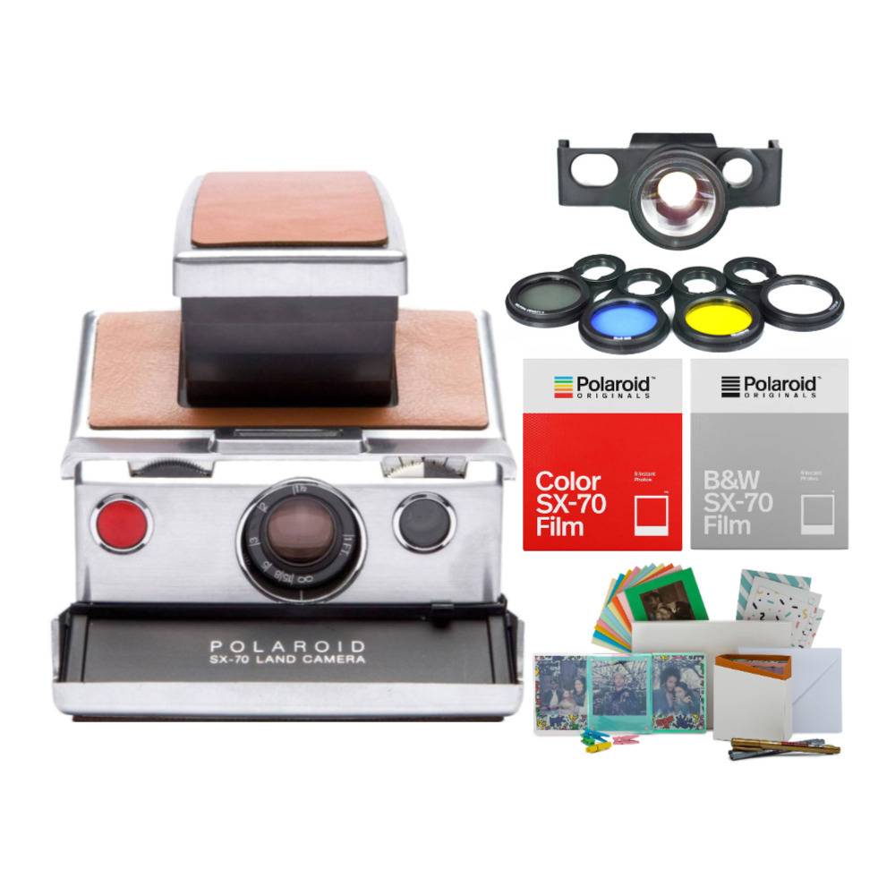Polaroid SX-70 Instant Camera with Mint Lens Set for Polaroid SX-70 Camera and Accessory Bundle