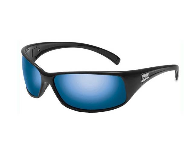 Bolle Recoil Shiny Black Polar Offshore Blue Sunglasses