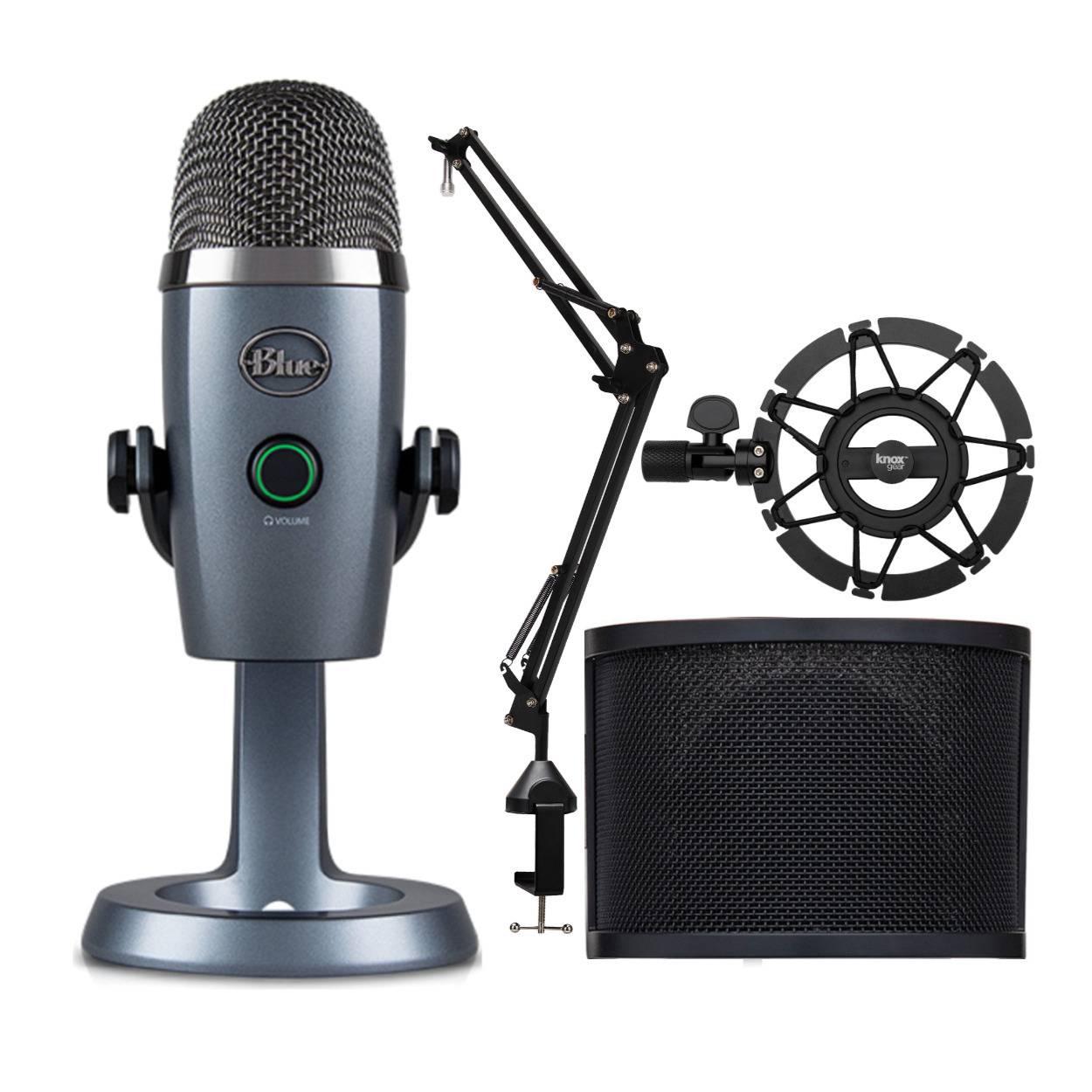 Blue Microphones Yeti Nano Premium USB Microphone for Recording and Streaming (Shadow Gray) Bundle