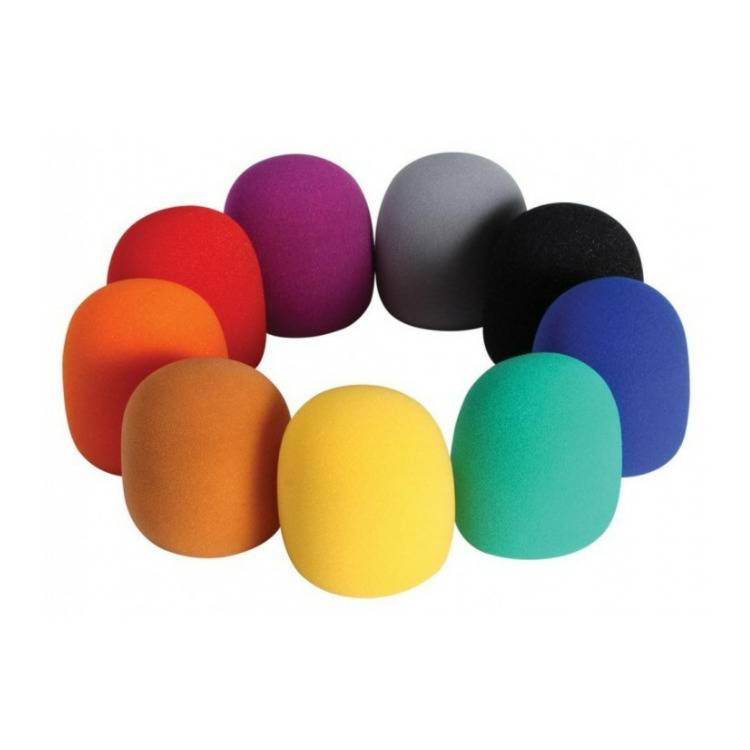 On-Stage Windscreen (9-Pack) for Handheld Microphone (Multi-Color)
