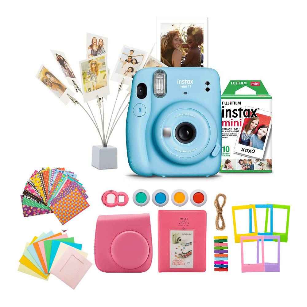Fujifilm Instax Mini 11 Instant Camera Gift Bundle (Sky Blue) with Accessory Kit