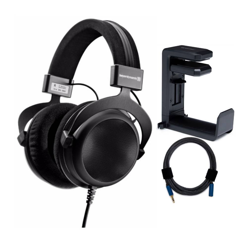 Beyerdynamic DT 880 Premium Edition Headphones (Black) with Knox Gear Headphone Mount Bundle
