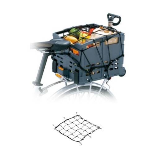 Topeak TrolleyTote Folding MTX Rear Bike Basket with Cargo Net Bundle