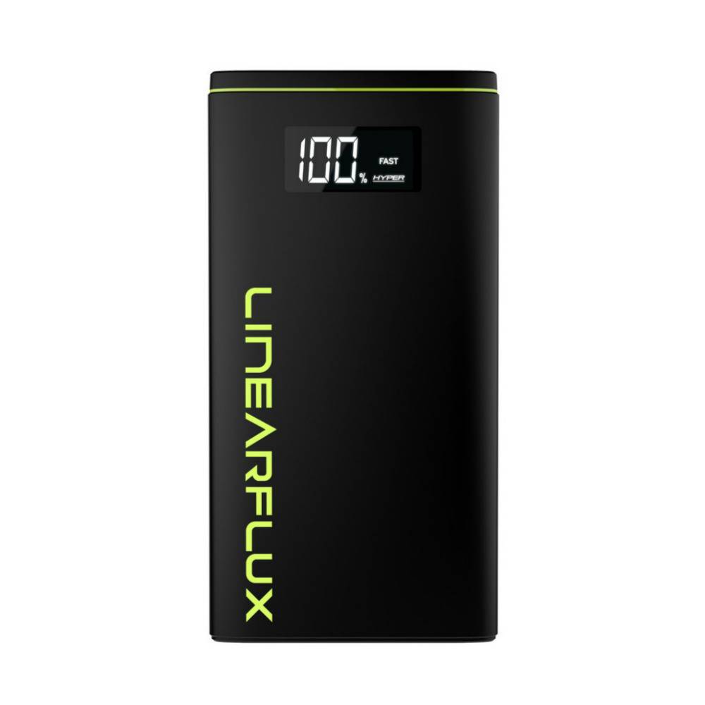 Linearflux Hyperdigital Ultra Series 11,000mAh, Fast Charging and Lightweight Charger (Black)