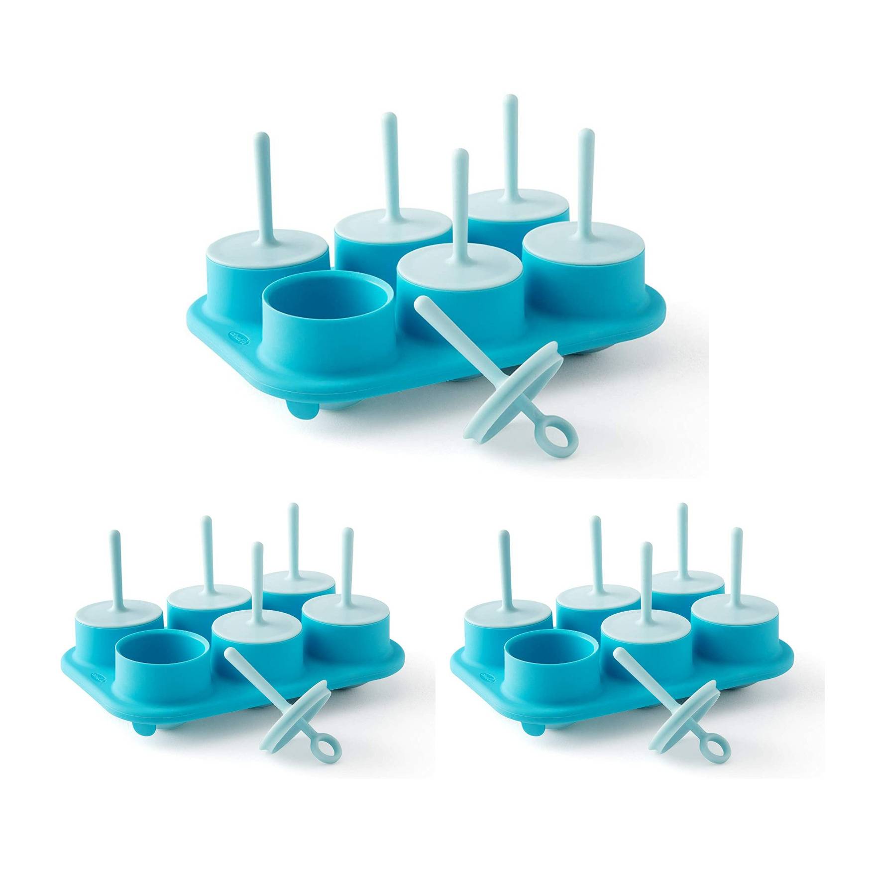 Chef'n Sweet Spot 6-Piece Mini Popsicle Maker (Blue, 3-Pack)