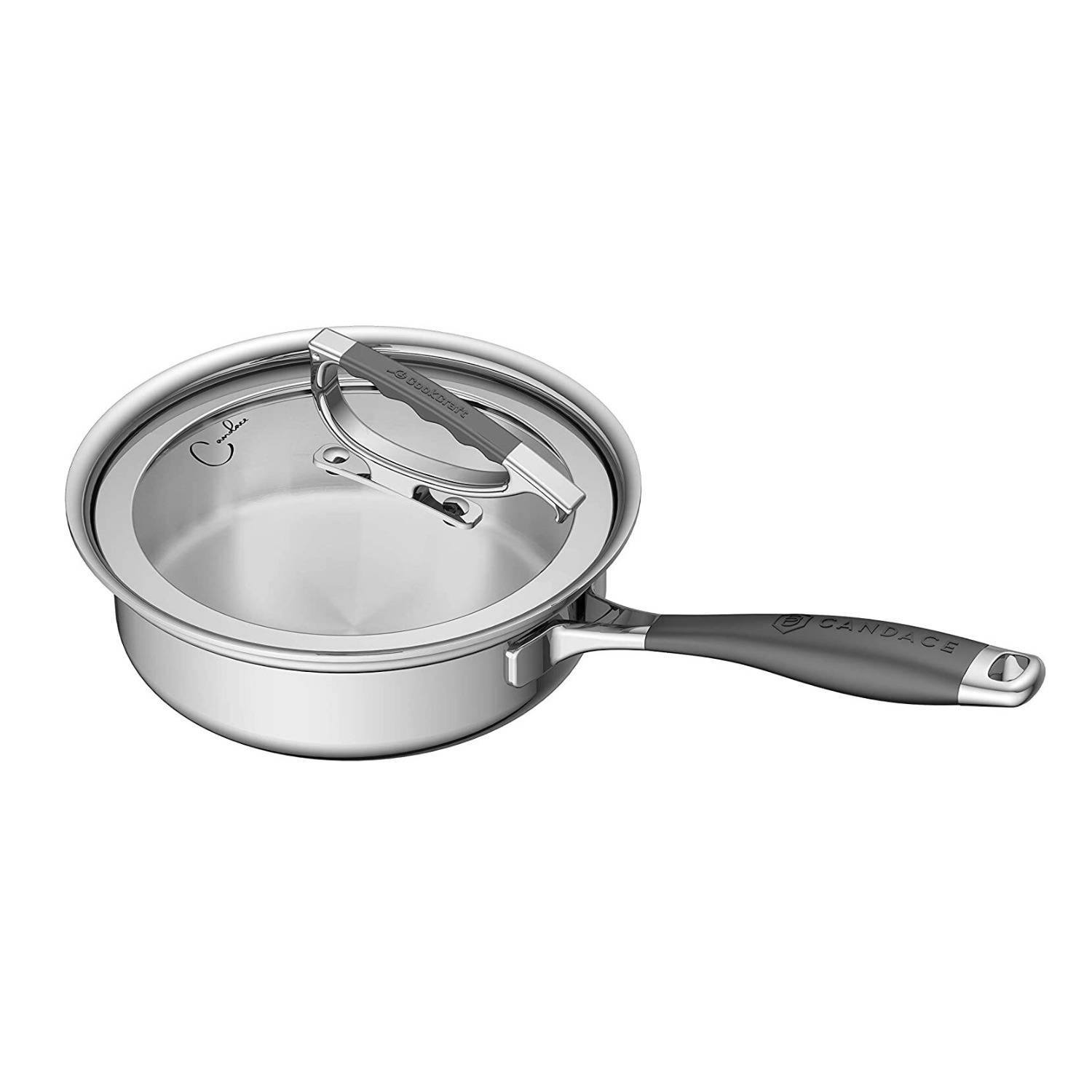 CookCraft  8-Inch Tri-Ply Stainless Steel Saute Pan